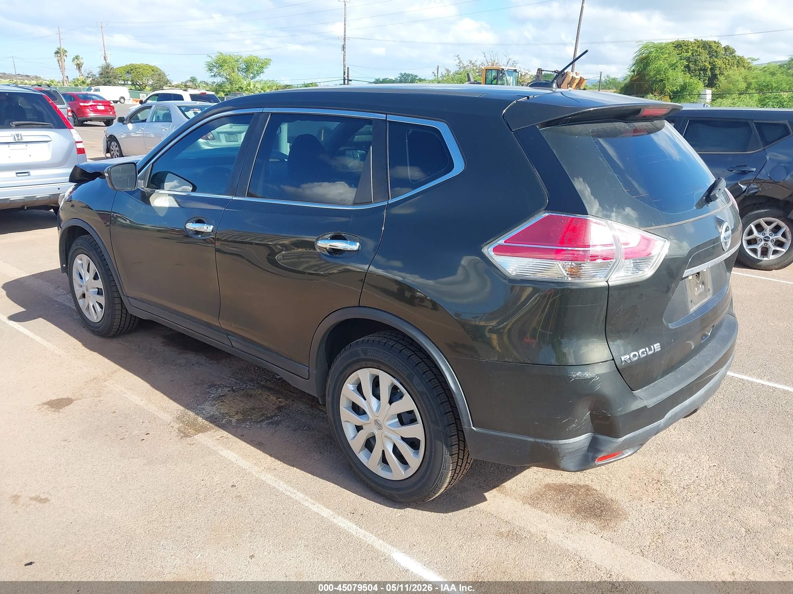 2015 Nissan Rogue S Black vin: 5N1AT2MTXFC873074