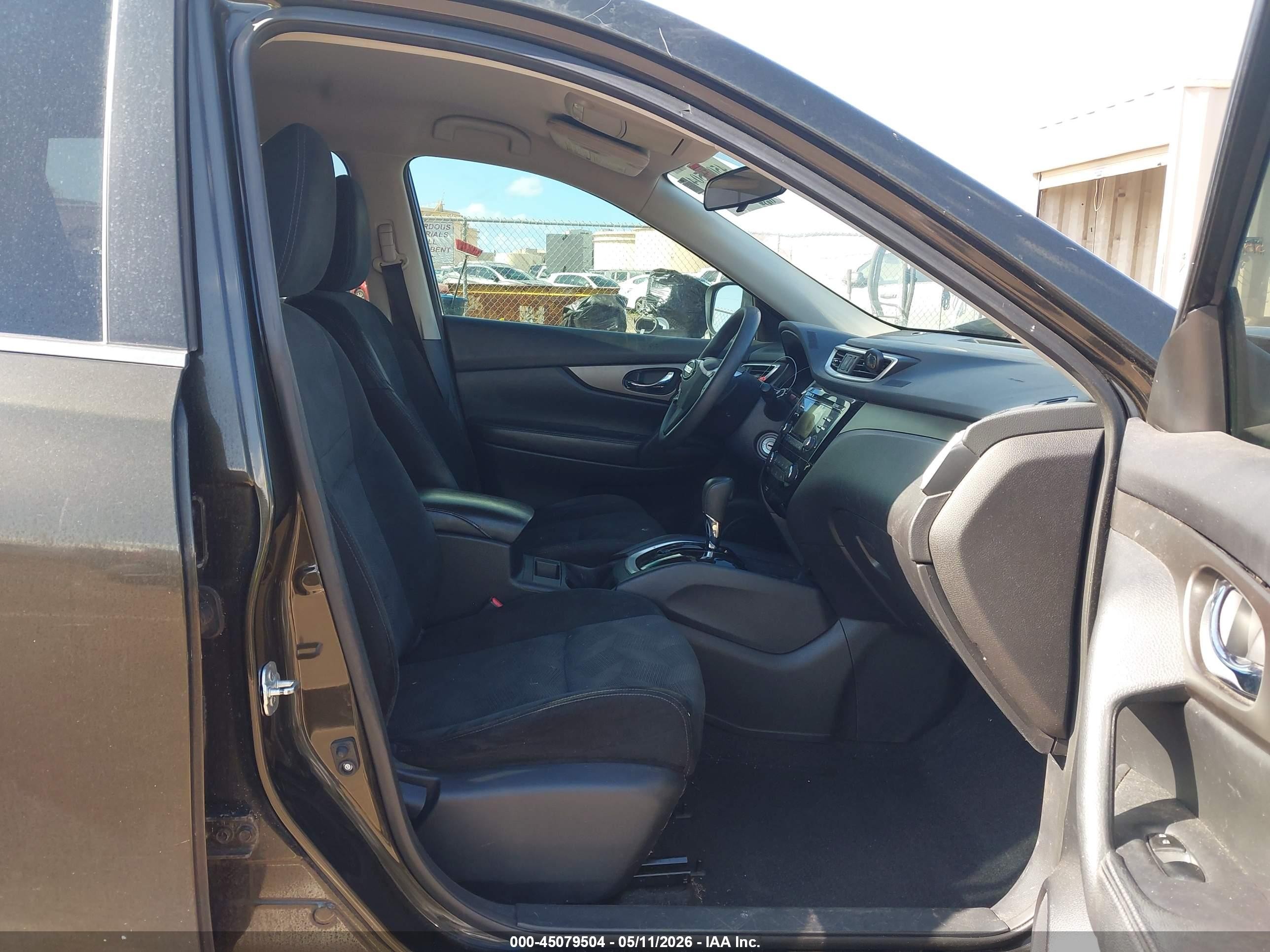 2015 Nissan Rogue S Black vin: 5N1AT2MTXFC873074