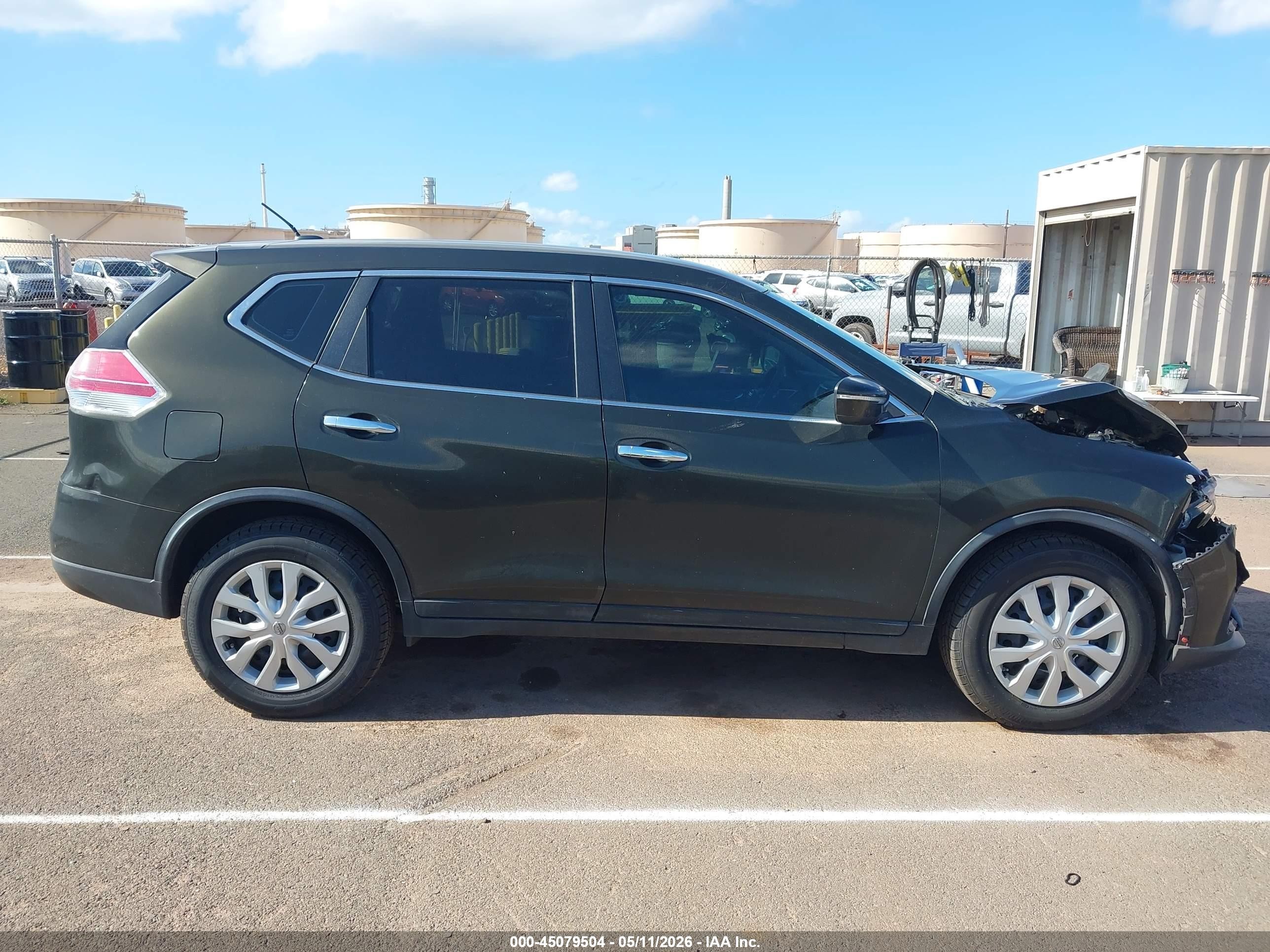 2015 Nissan Rogue S Black vin: 5N1AT2MTXFC873074