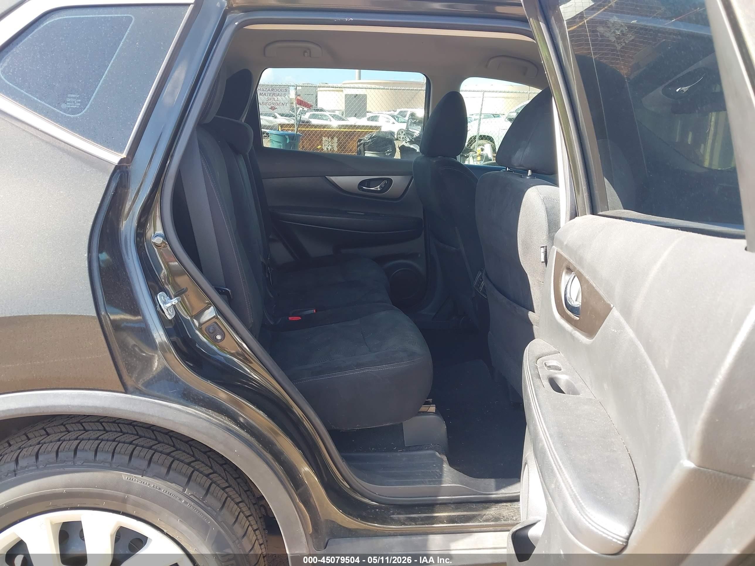 2015 Nissan Rogue S Black vin: 5N1AT2MTXFC873074