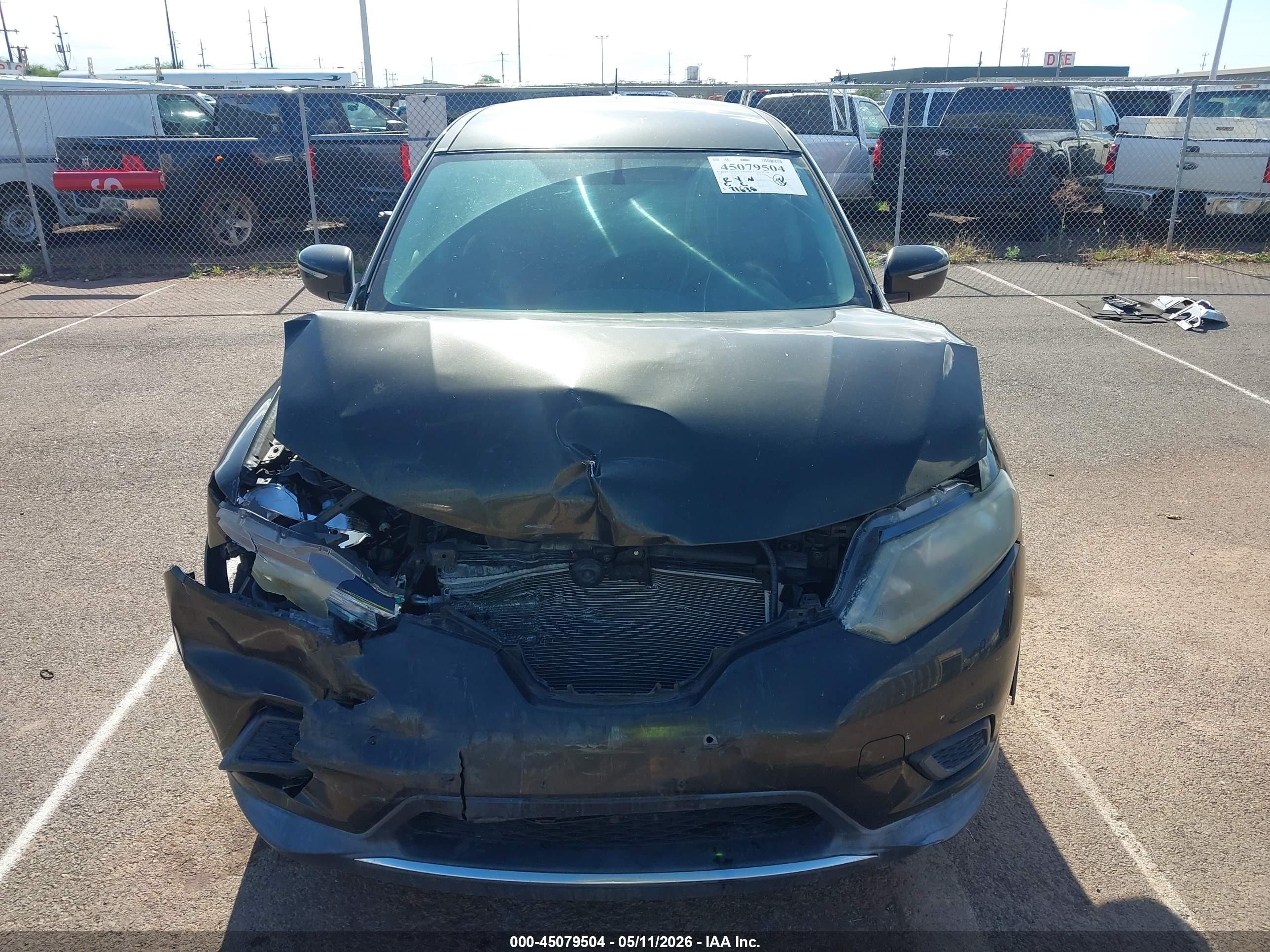 2015 Nissan Rogue S Black vin: 5N1AT2MTXFC873074