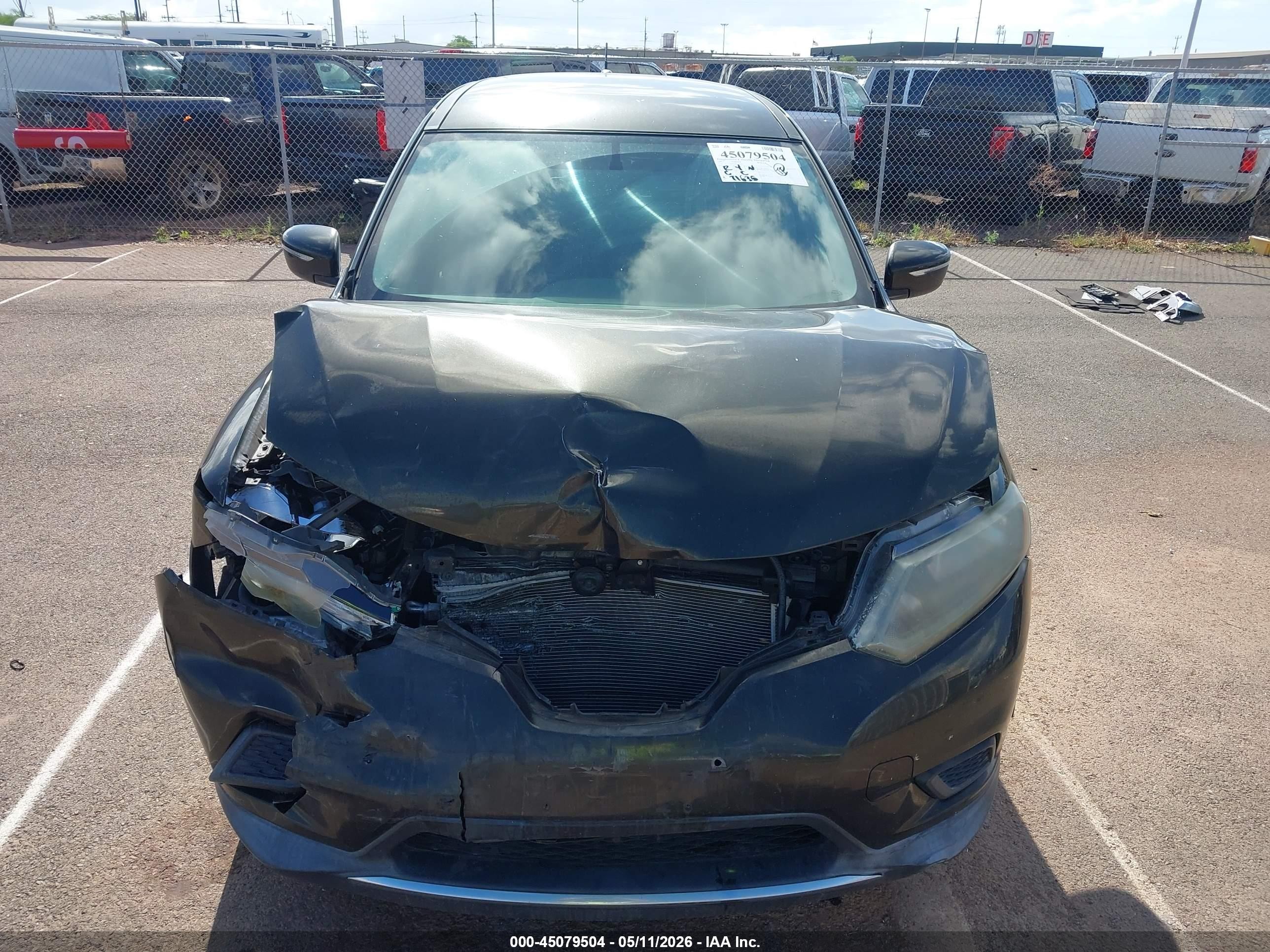2015 Nissan Rogue S Black vin: 5N1AT2MTXFC873074