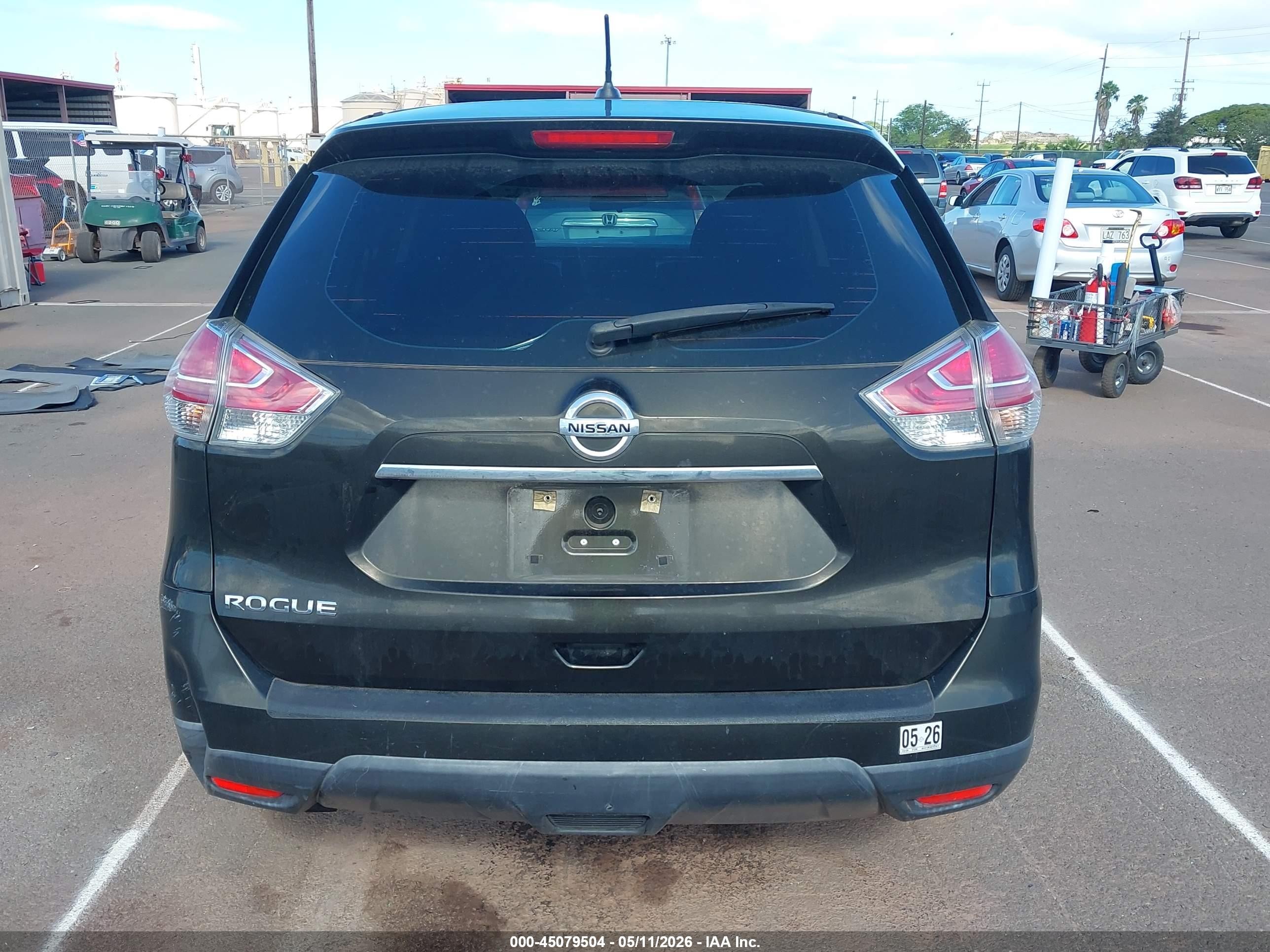 2015 Nissan Rogue S Black vin: 5N1AT2MTXFC873074