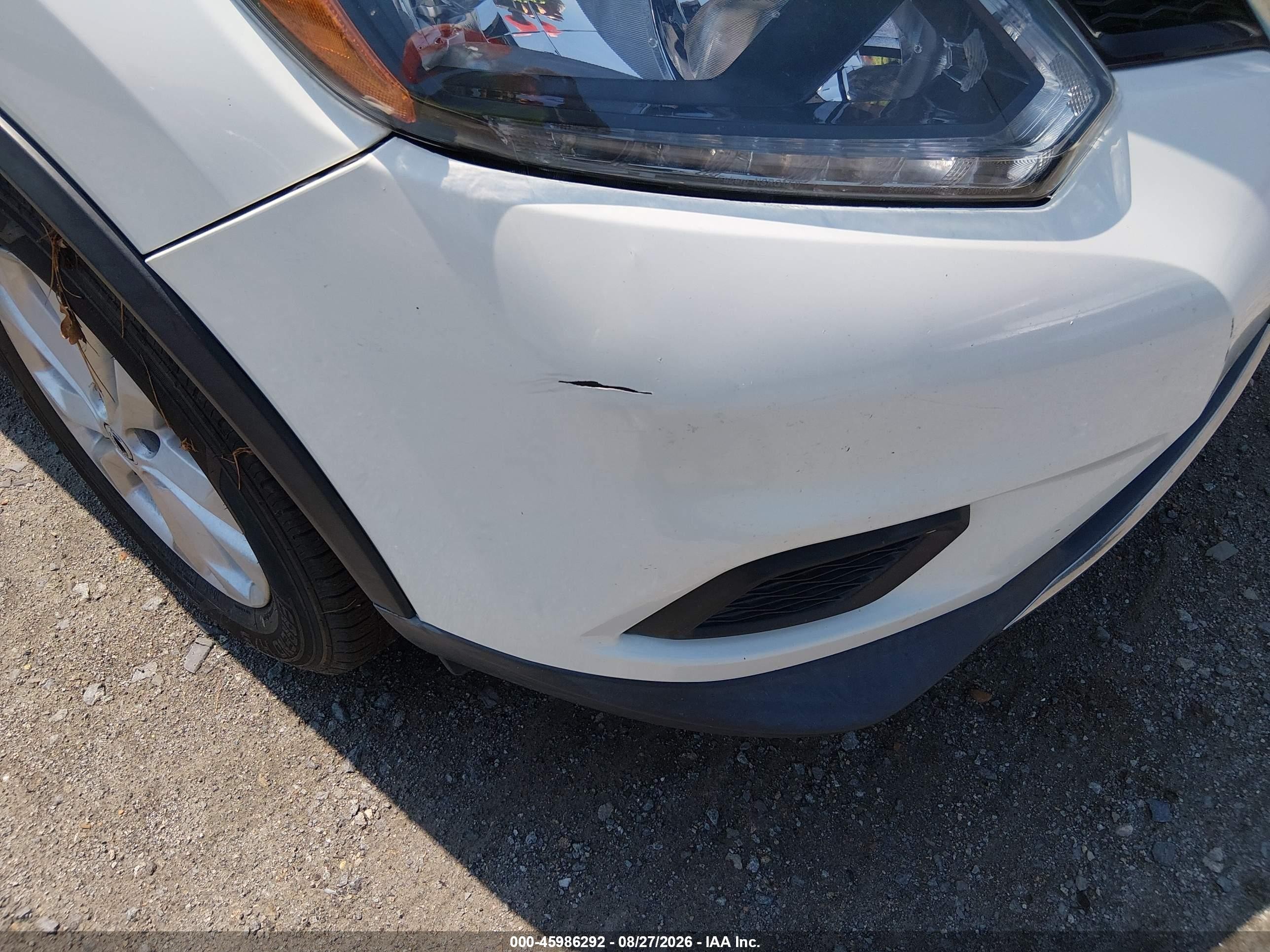 2015 Nissan Rogue Sv White vin: 5N1AT2MTXFC884480