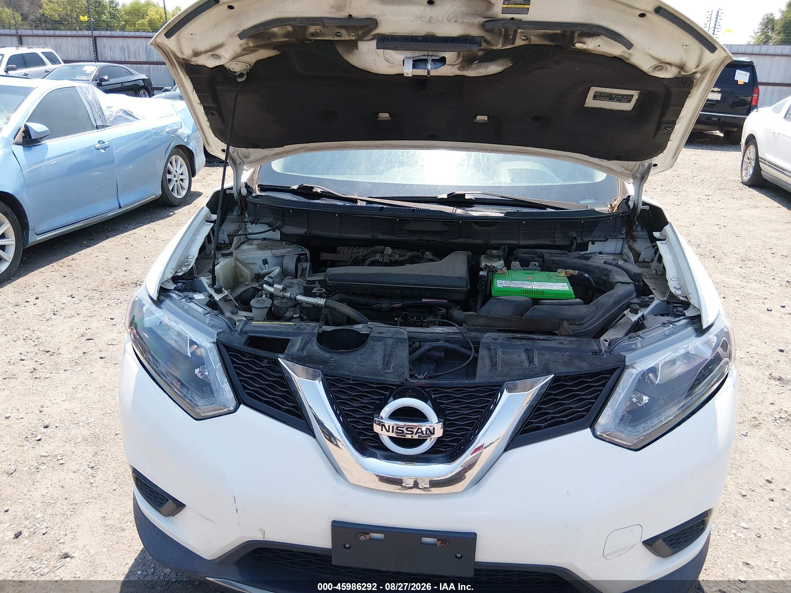 2015 Nissan Rogue Sv White vin: 5N1AT2MTXFC884480