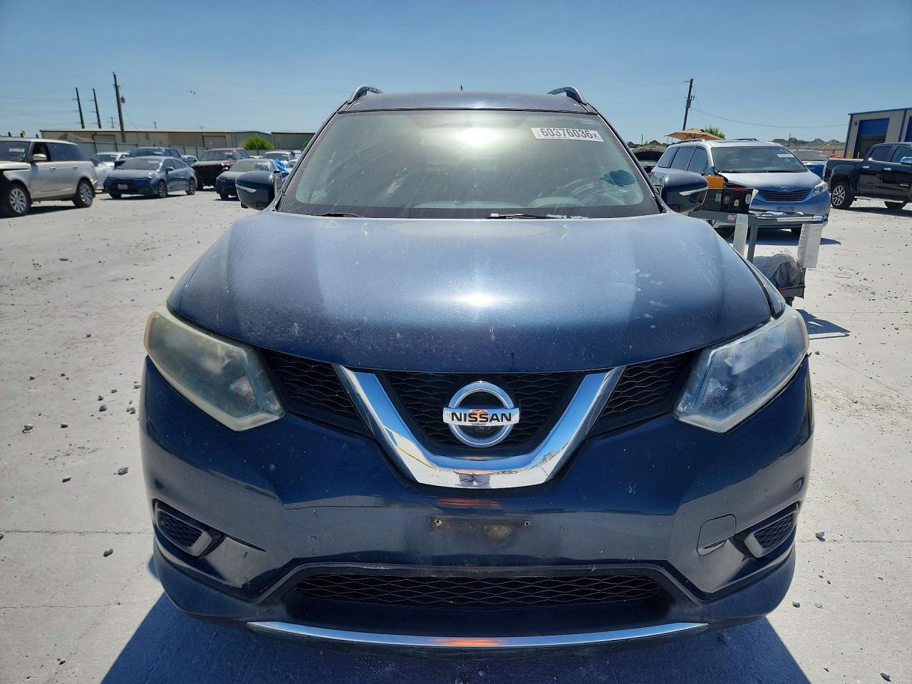 2015 Nissan Rogue Sv Blue vin: 5N1AT2MTXFC903111