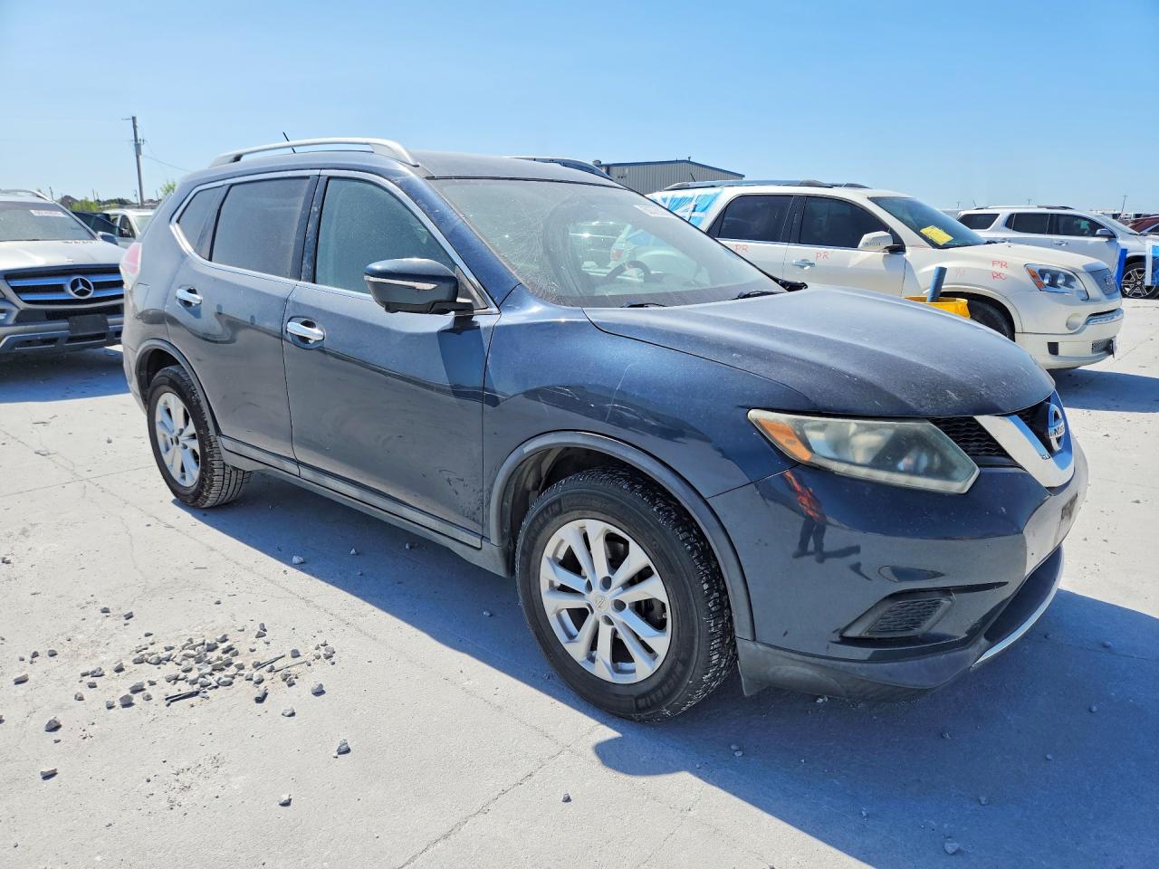 2015 Nissan Rogue Sv Blue vin: 5N1AT2MTXFC903111