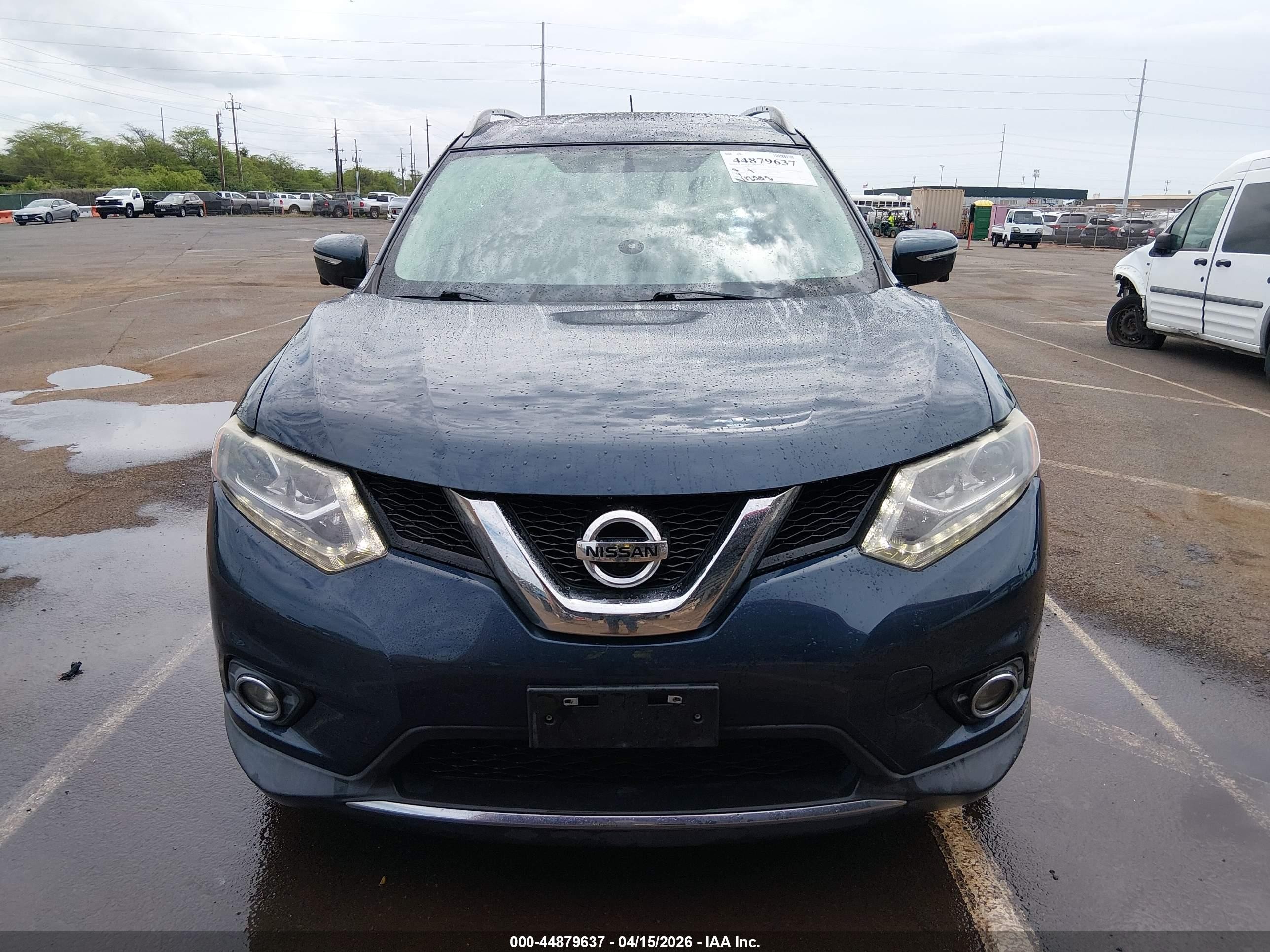 2015 Nissan Rogue Sl Blue vin: 5N1AT2MTXFC911760