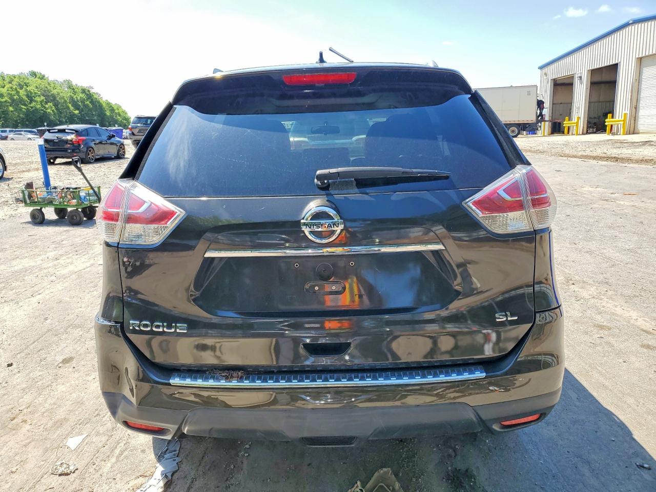 2015 Nissan Rogue Sl Green vin: 5N1AT2MTXFC913511
