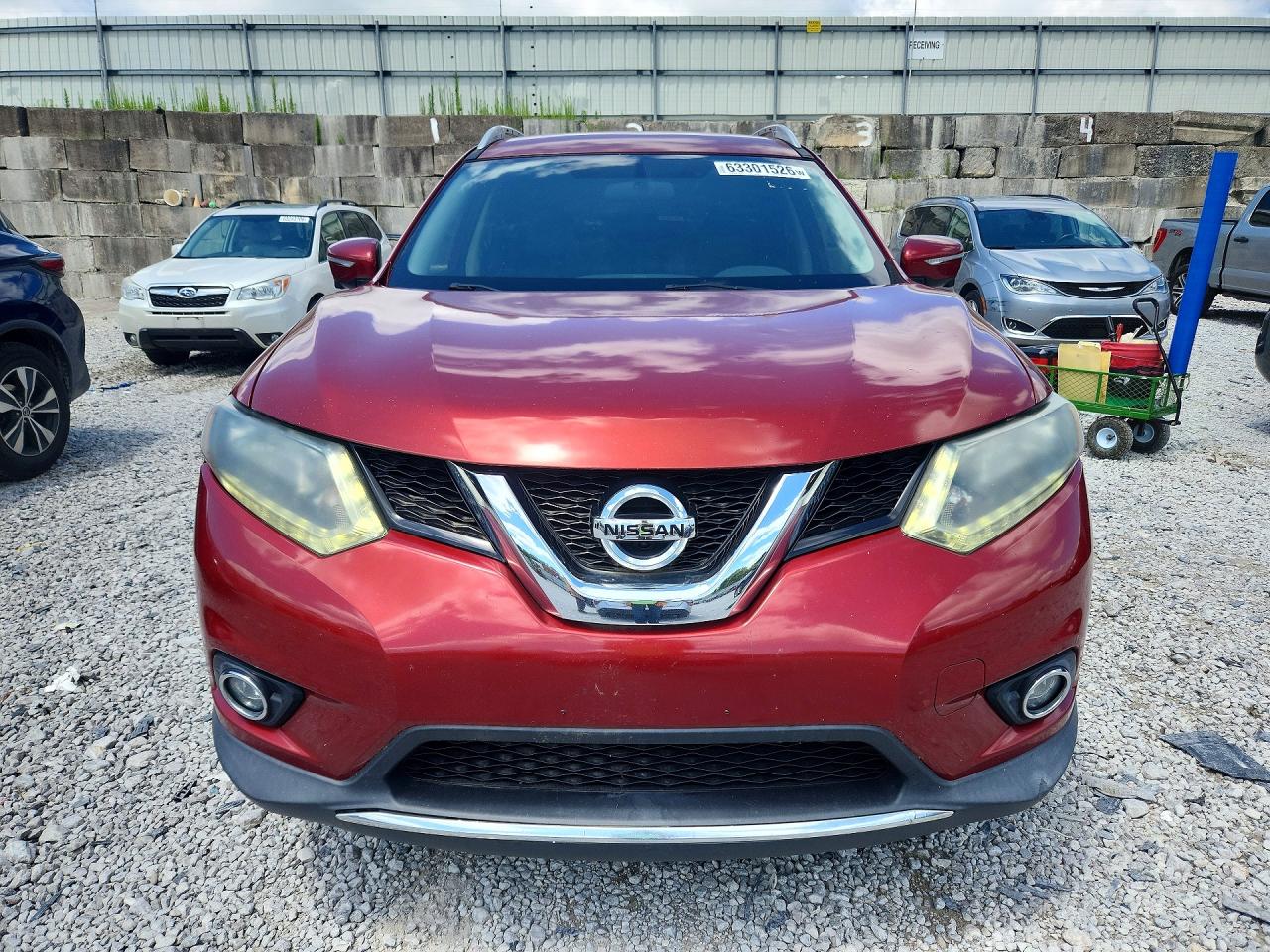 2014 Nissan Rogue Sl Red vin: 5N1AT2MV0EC753767