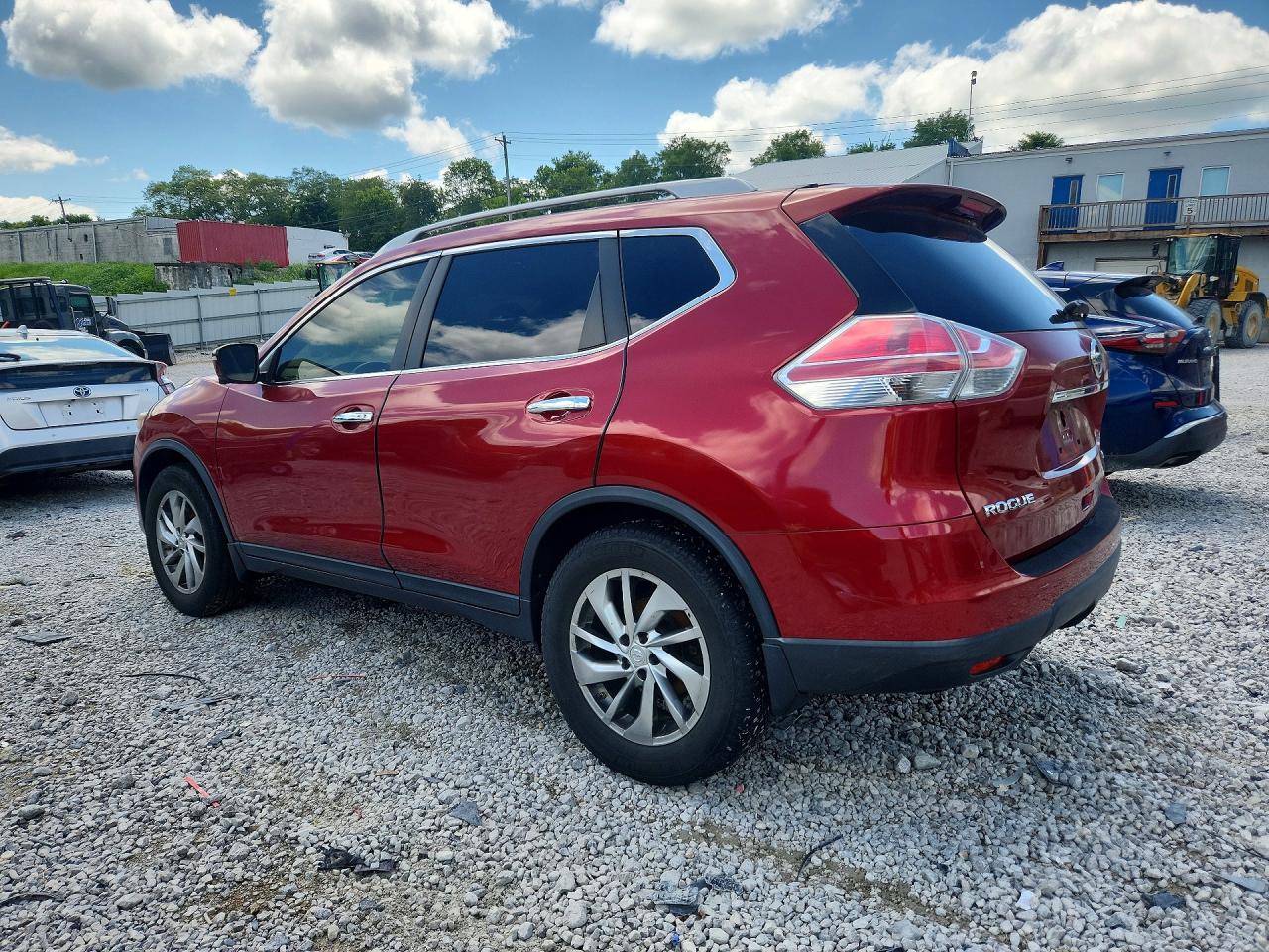 2014 Nissan Rogue Sl Red vin: 5N1AT2MV0EC753767