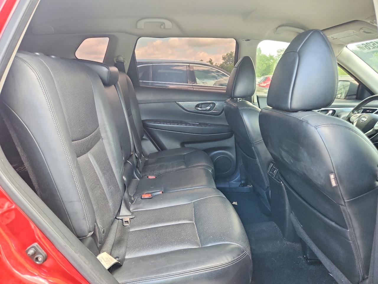 2014 Nissan Rogue Sl Red vin: 5N1AT2MV0EC753767
