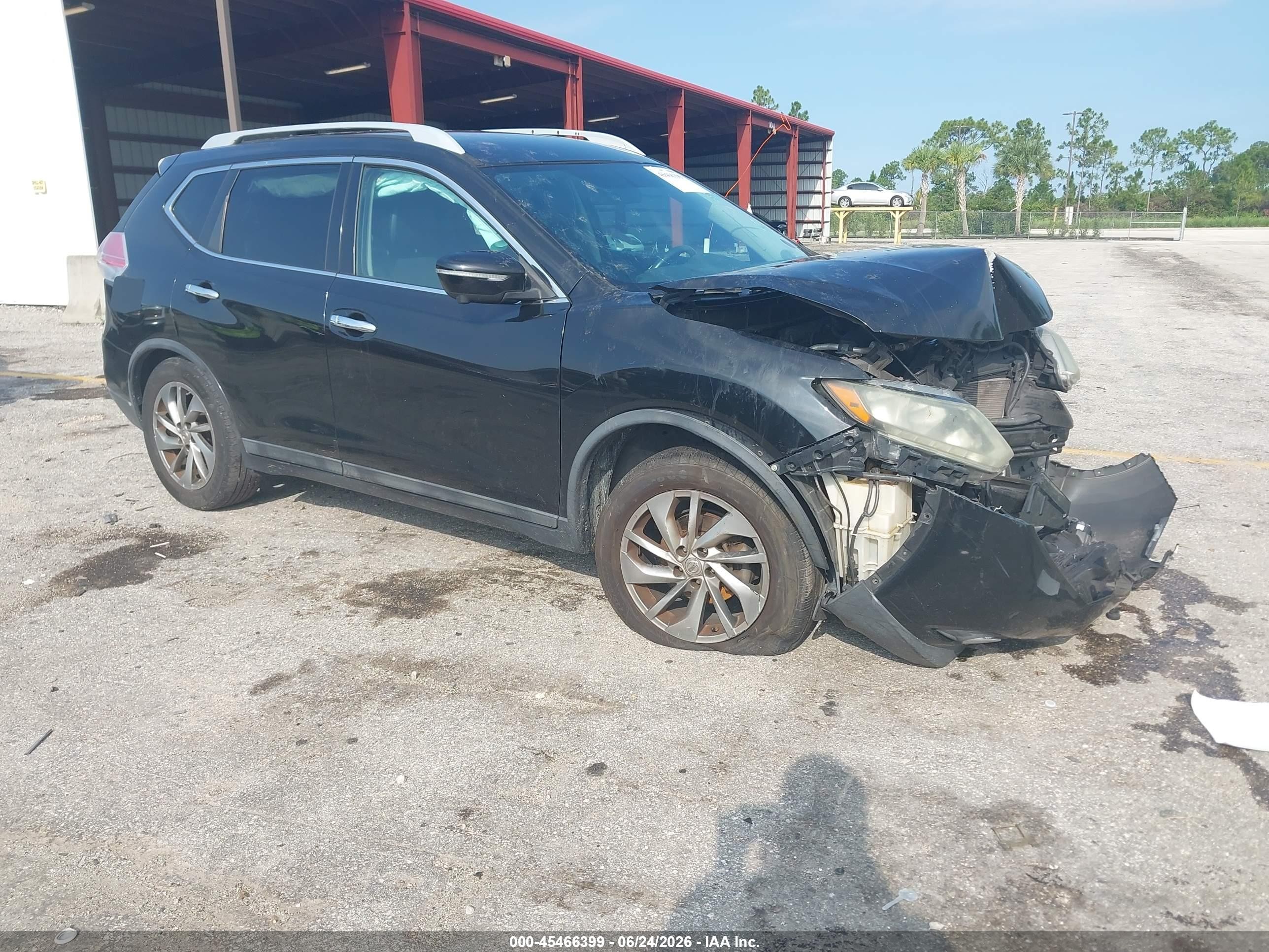 2014 Nissan Rogue Sl Черный vin: 5N1AT2MV0EC764235