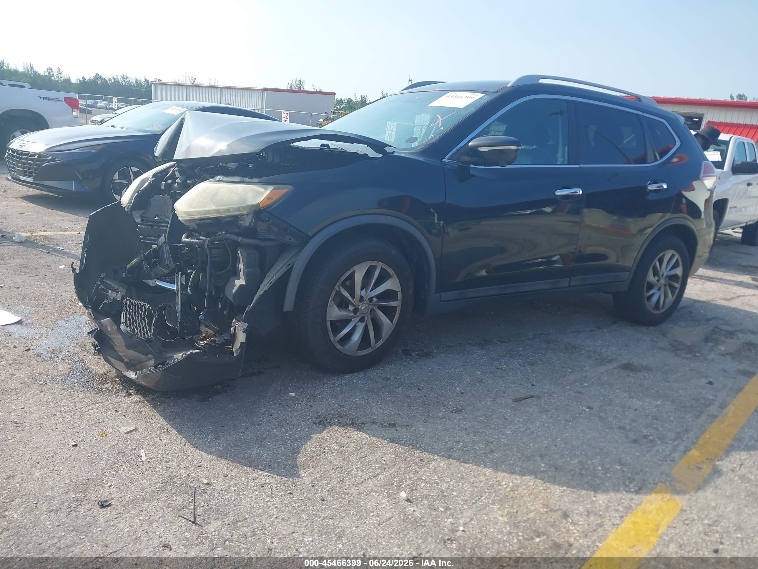 2014 Nissan Rogue Sl Черный vin: 5N1AT2MV0EC764235