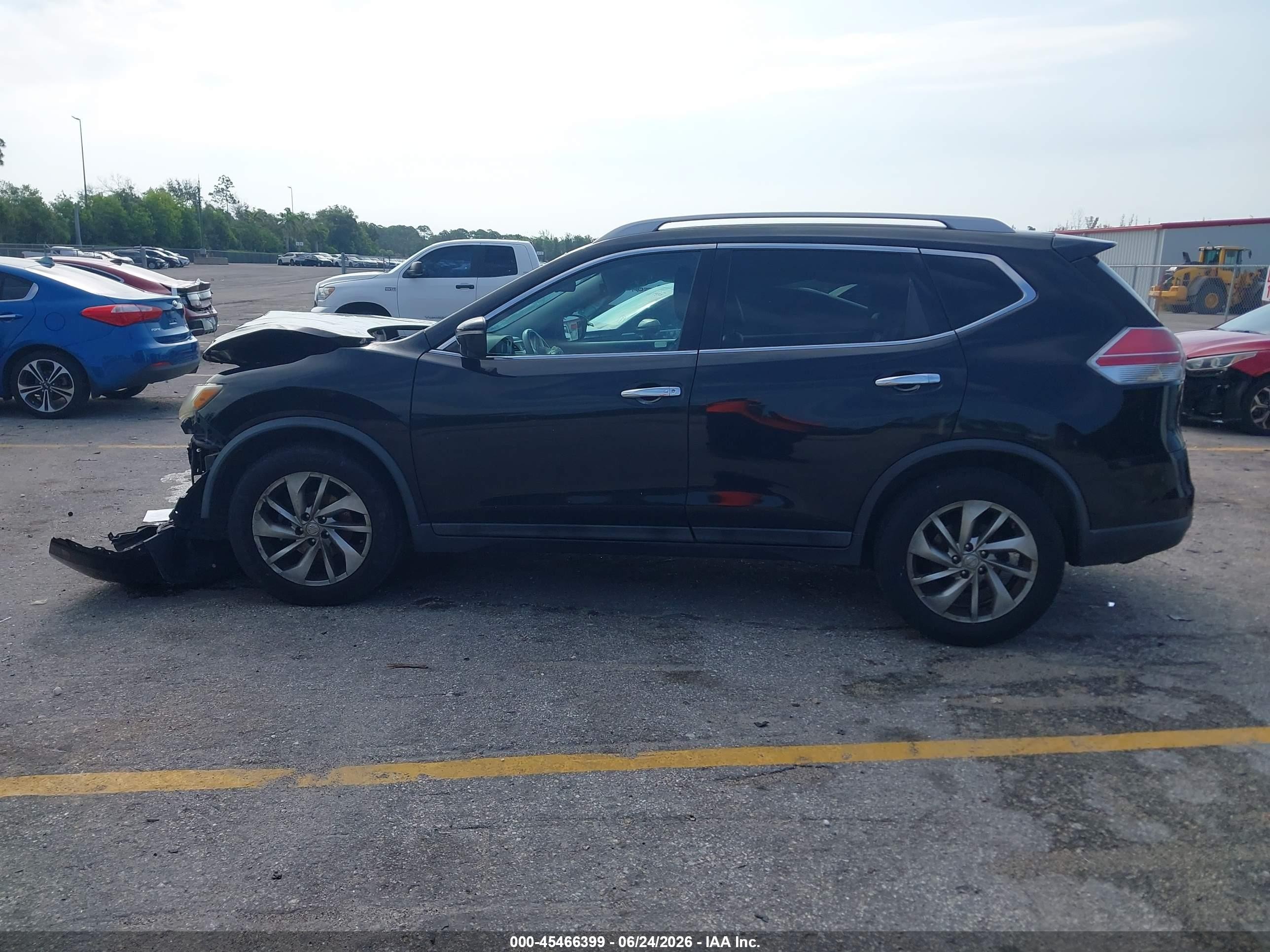 2014 Nissan Rogue Sl Черный vin: 5N1AT2MV0EC764235