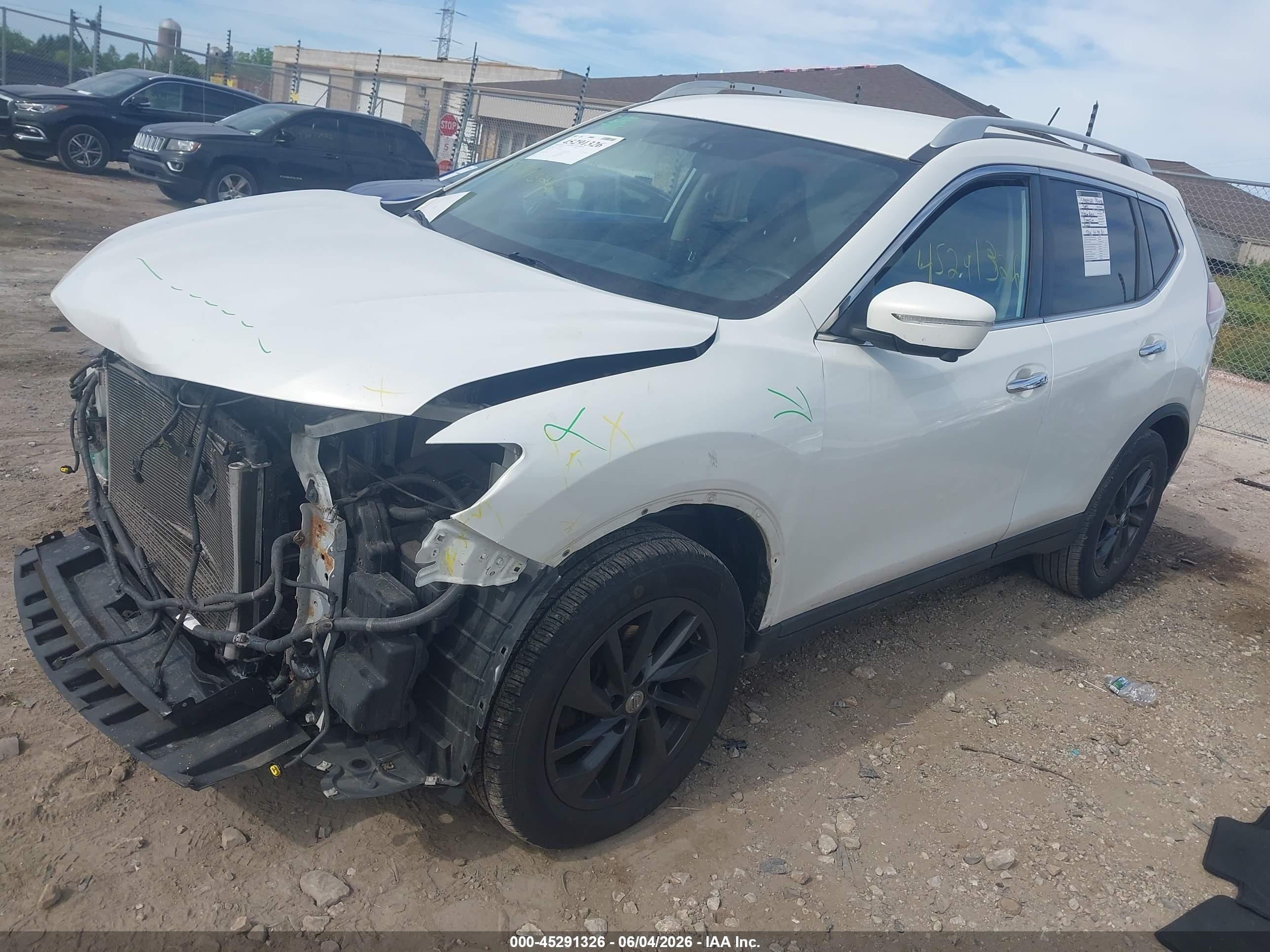 2014 Nissan Rogue Sl White vin: 5N1AT2MV0EC772805