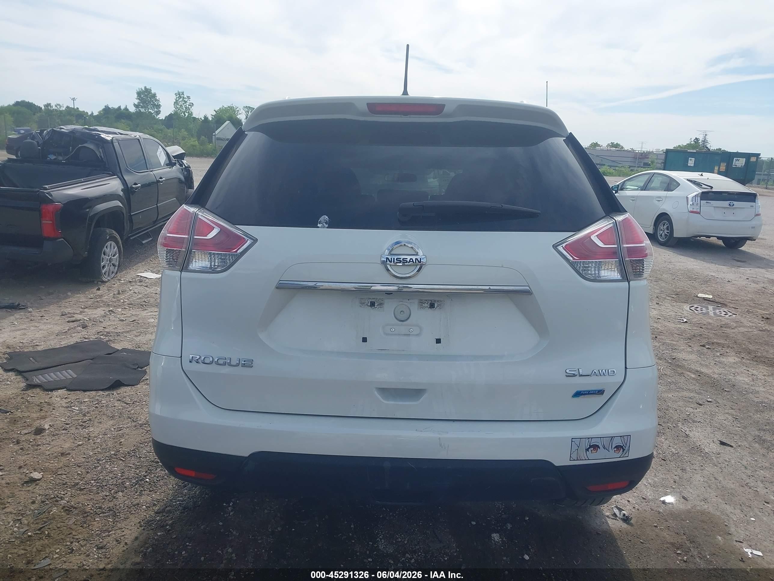 2014 Nissan Rogue Sl White vin: 5N1AT2MV0EC772805