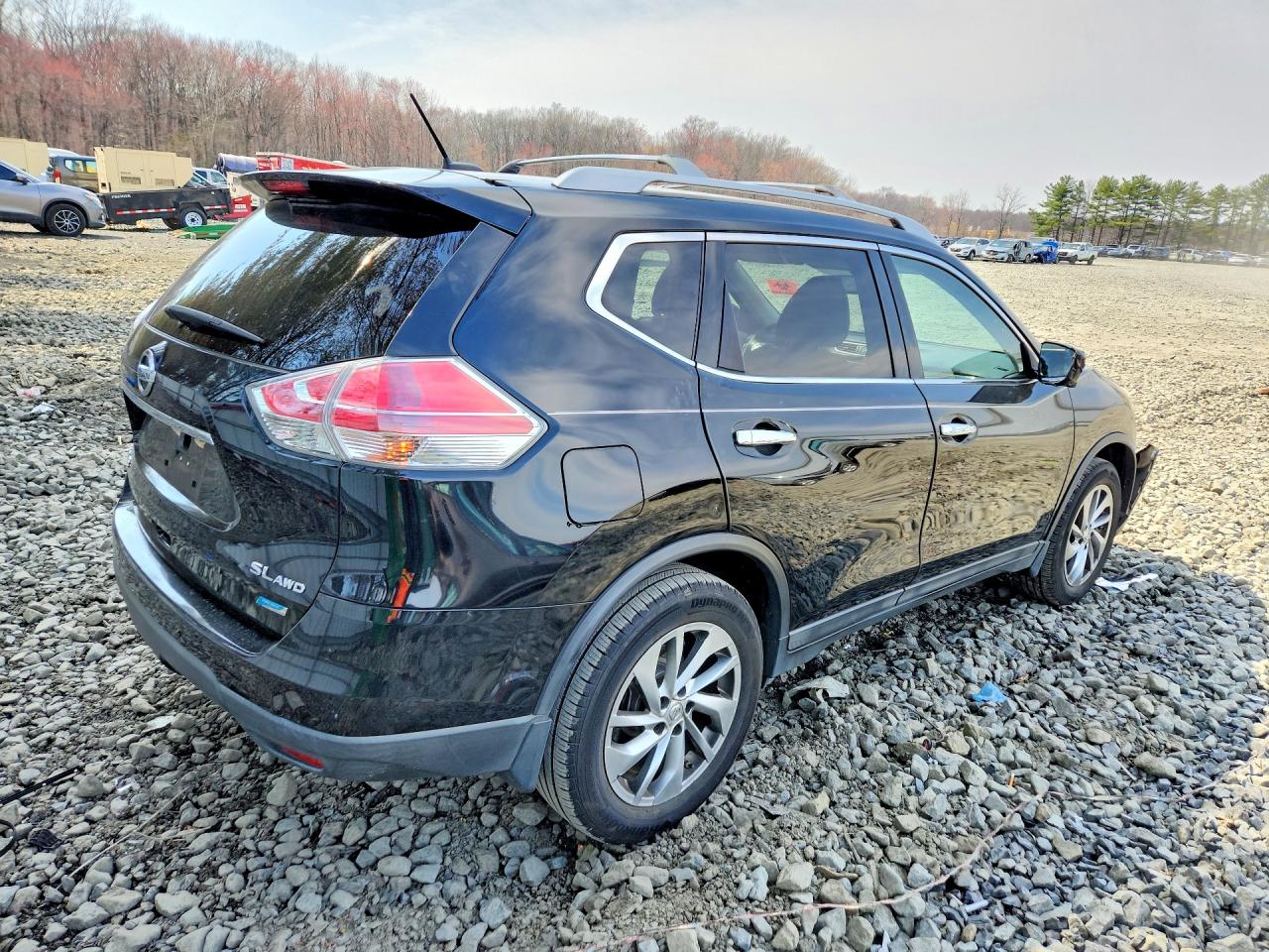 2014 Nissan Rogue Sl Black vin: 5N1AT2MV0EC781312