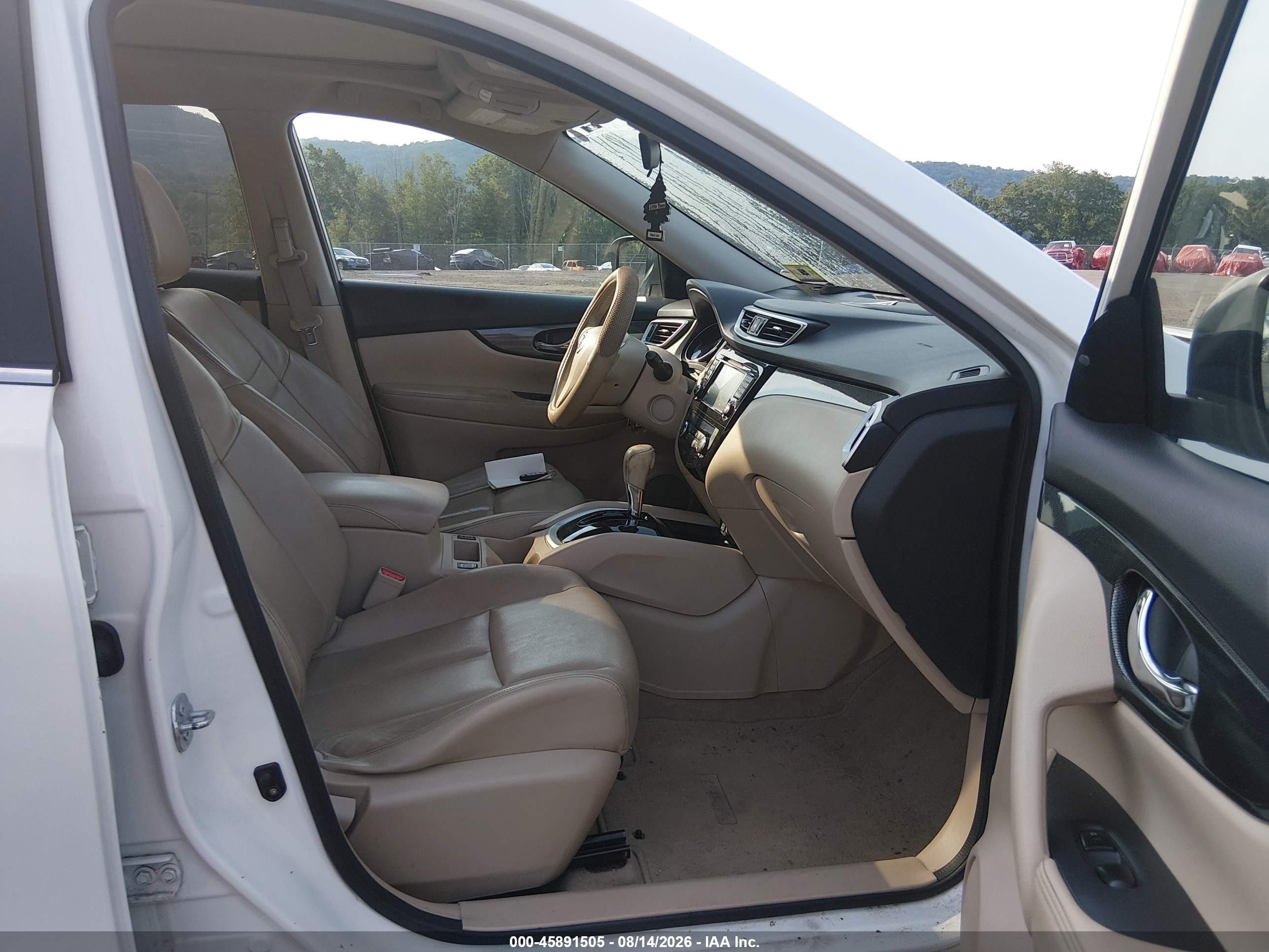2014 Nissan Rogue Sl White vin: 5N1AT2MV0EC790558