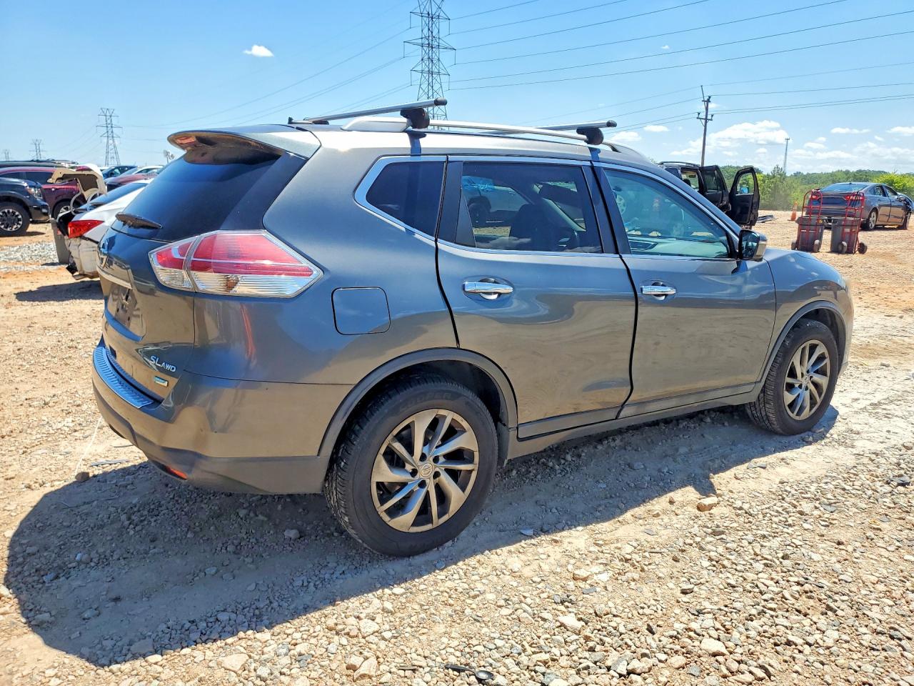 2014 Nissan Rogue Sl Gray vin: 5N1AT2MV0EC795579