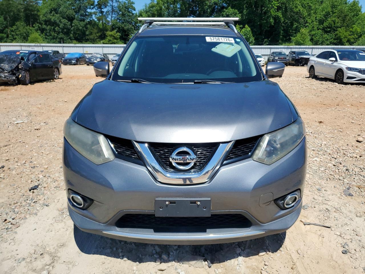 2014 Nissan Rogue Sl Gray vin: 5N1AT2MV0EC795579