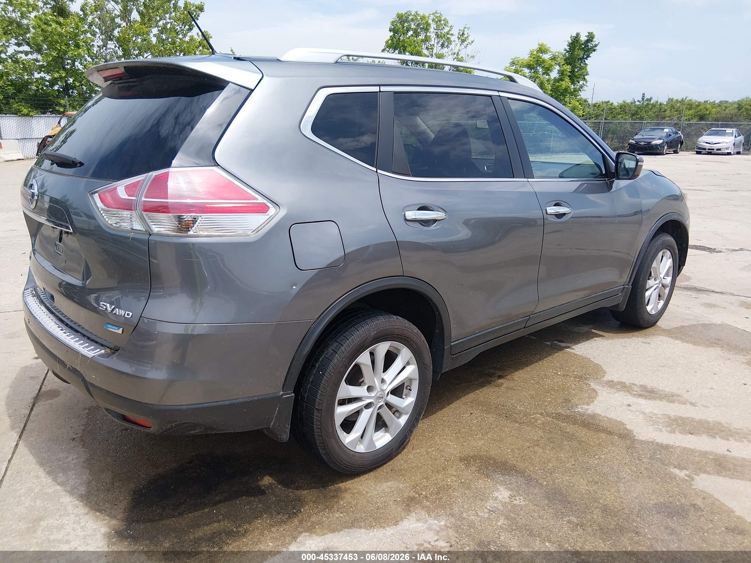 2014 Nissan Rogue Sv Gray vin: 5N1AT2MV0EC808198