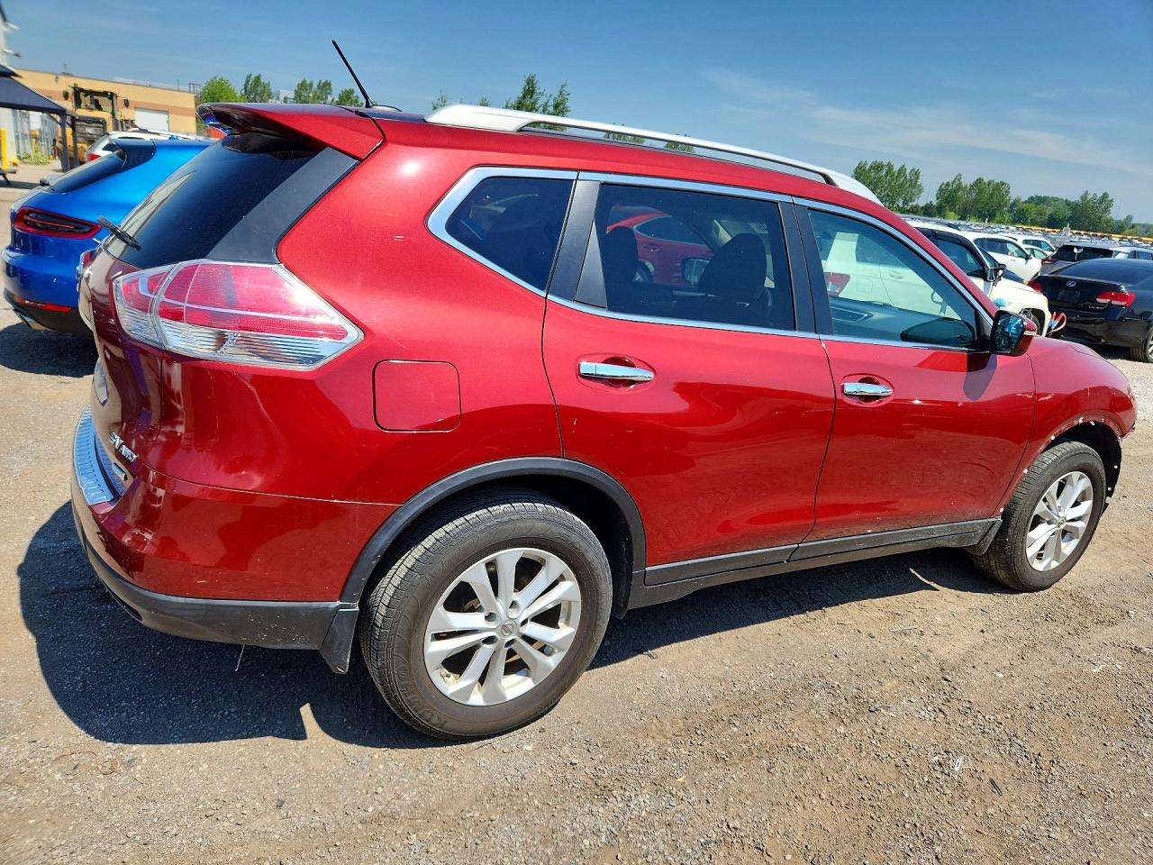 2014 Nissan Rogue S Burgundy vin: 5N1AT2MV0EC820416