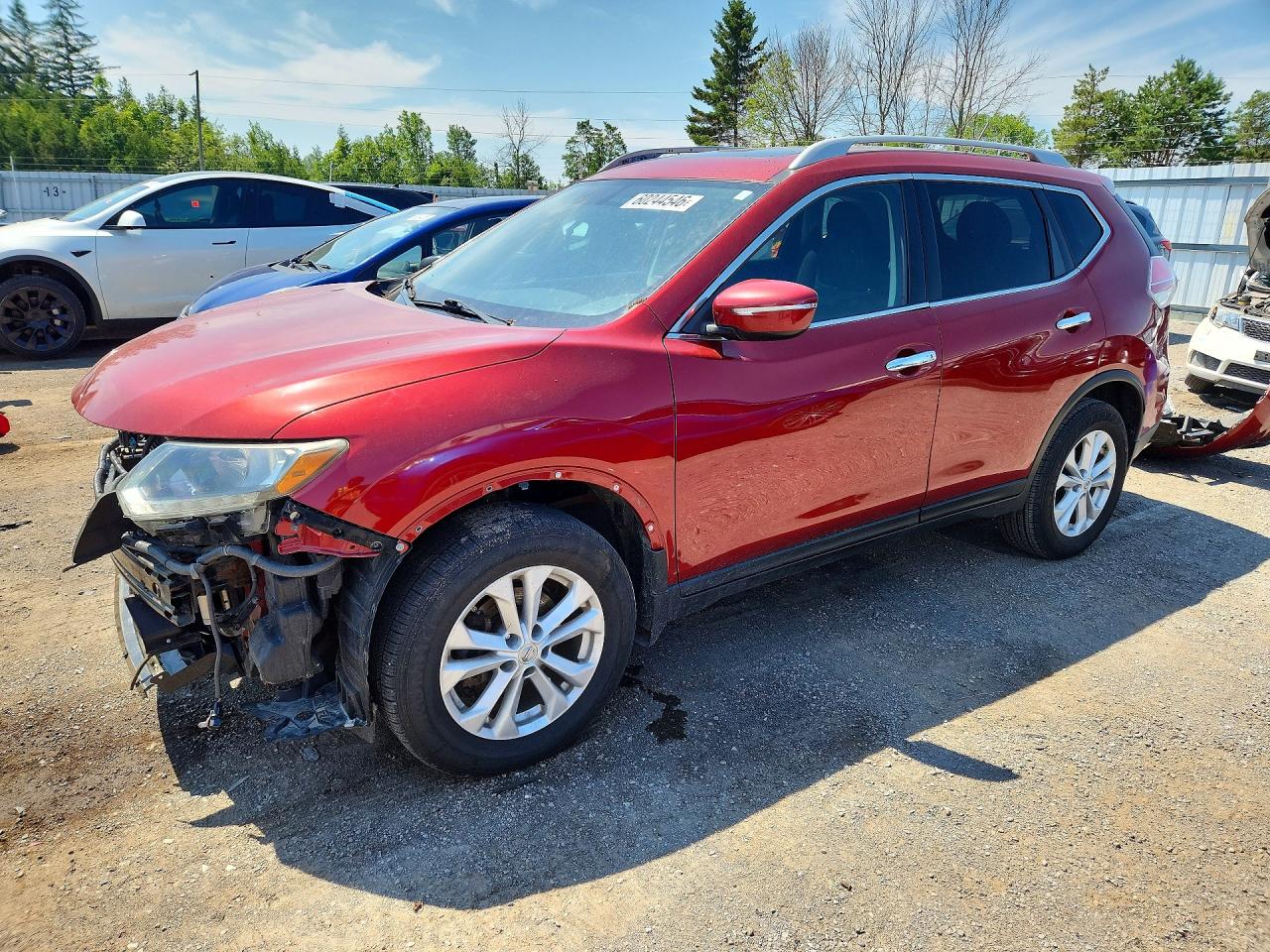 2014 Nissan Rogue S Burgundy vin: 5N1AT2MV0EC820416