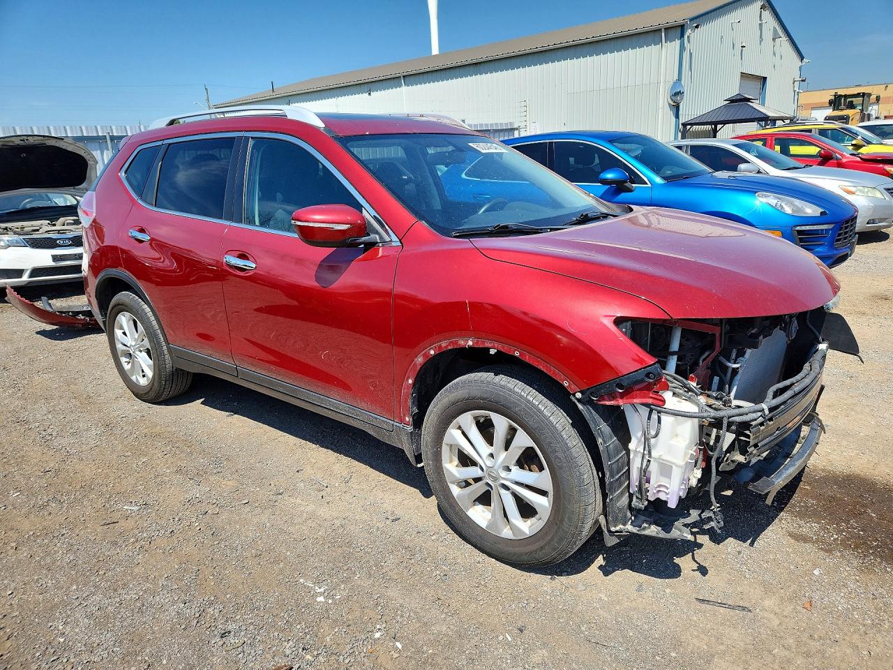 2014 Nissan Rogue S Burgundy vin: 5N1AT2MV0EC820416