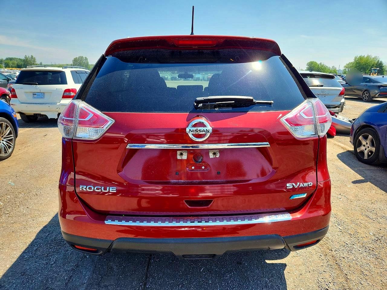 2014 Nissan Rogue S Burgundy vin: 5N1AT2MV0EC820416