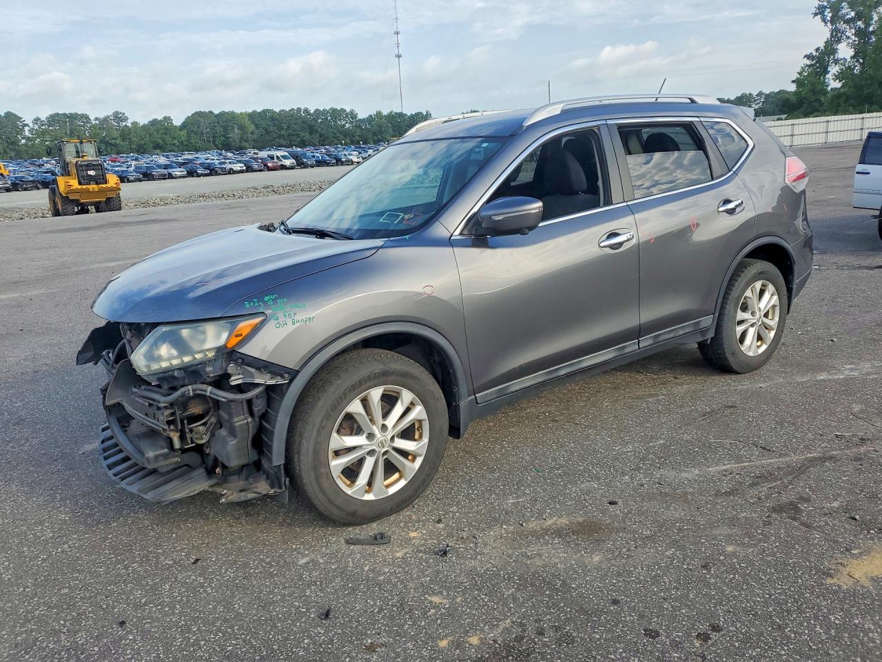 2014 Nissan Rogue Sv Серый vin: 5N1AT2MV0EC846143
