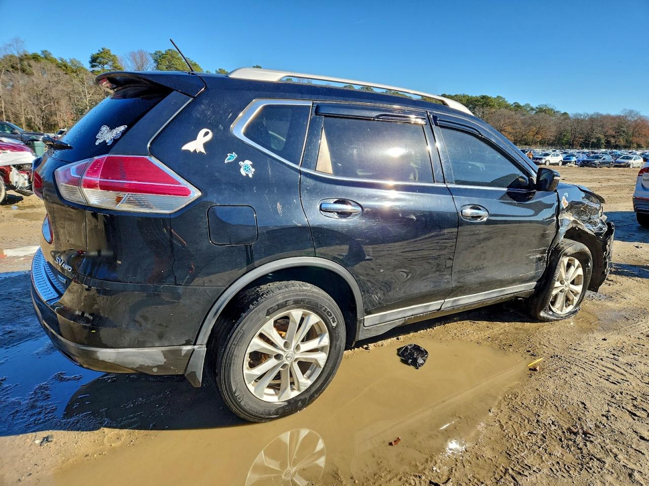 2014 Nissan Rogue Sv Black vin: 5N1AT2MV0EC859829