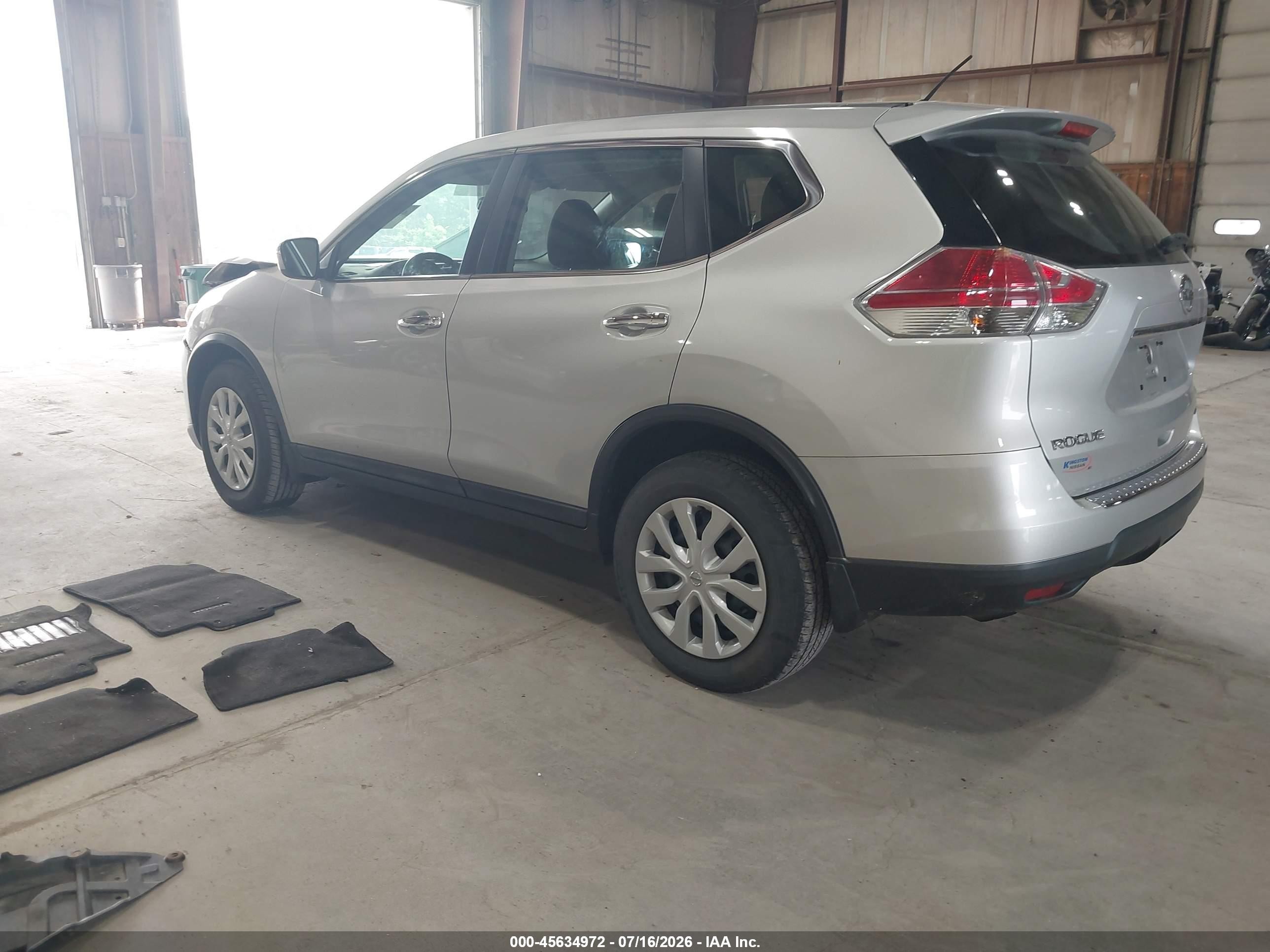 2014 Nissan Rogue S Gray vin: 5N1AT2MV0EC869552