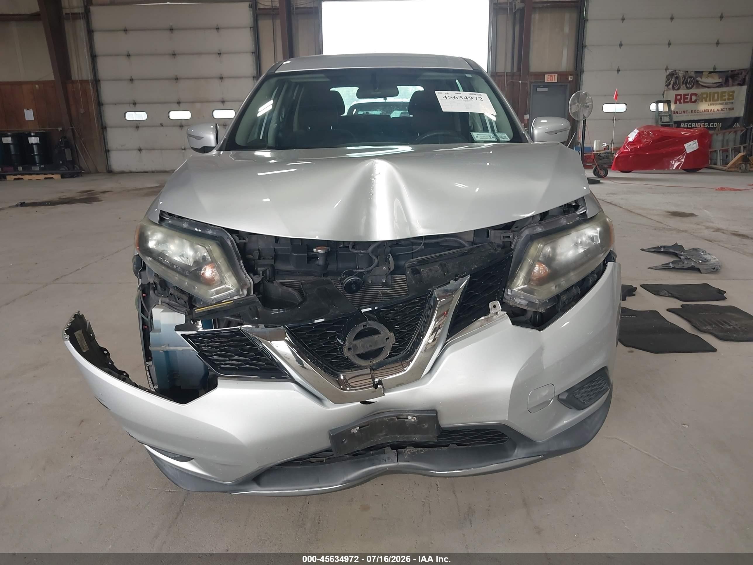 2014 Nissan Rogue S Gray vin: 5N1AT2MV0EC869552