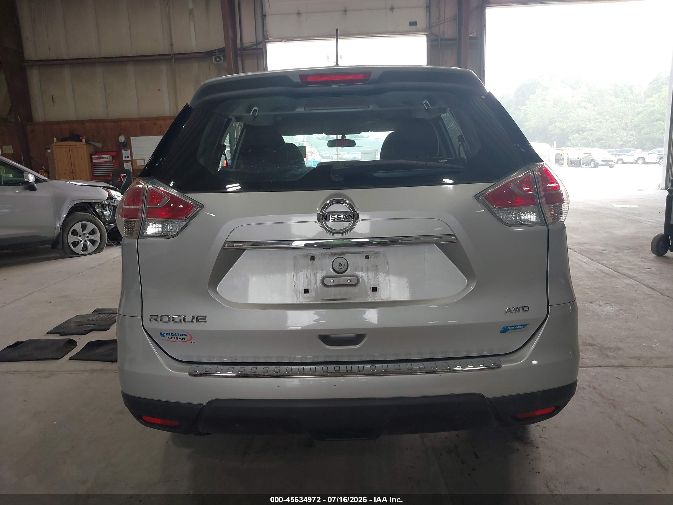 2014 Nissan Rogue S Gray vin: 5N1AT2MV0EC869552