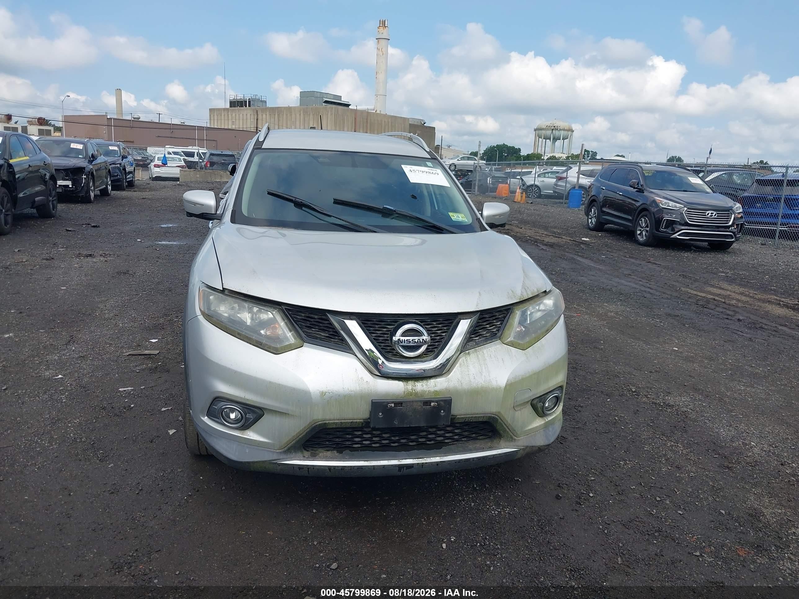 2014 Nissan Rogue Sl Silver vin: 5N1AT2MV0EC871768