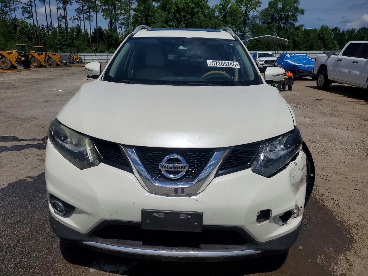 2015 Nissan Rogue Sl White vin: 5N1AT2MV0FC761112