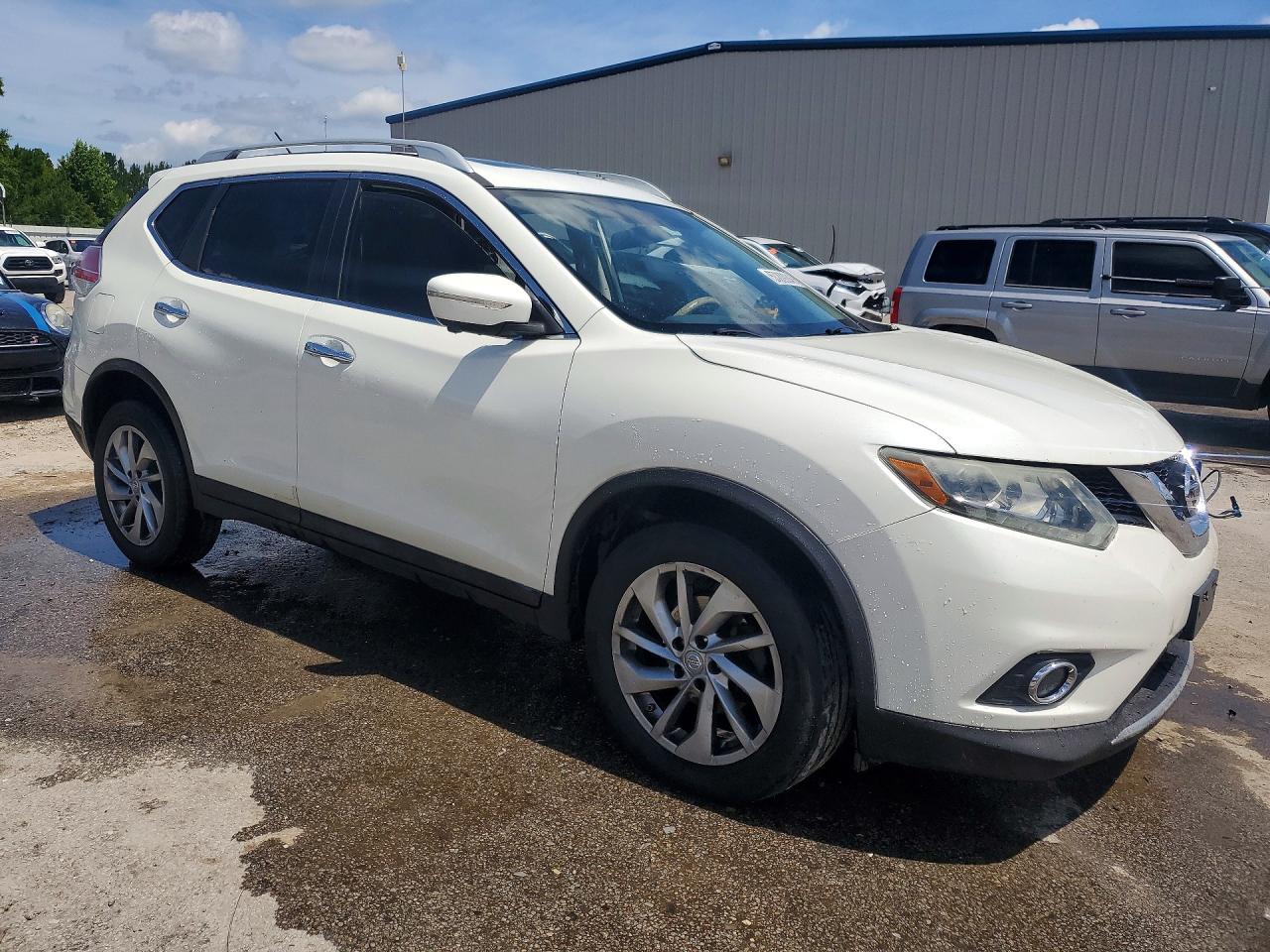 2015 Nissan Rogue Sl White vin: 5N1AT2MV0FC761112