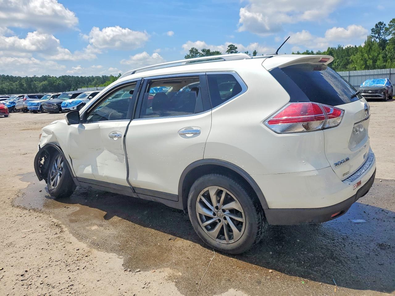 2015 Nissan Rogue Sl White vin: 5N1AT2MV0FC761112