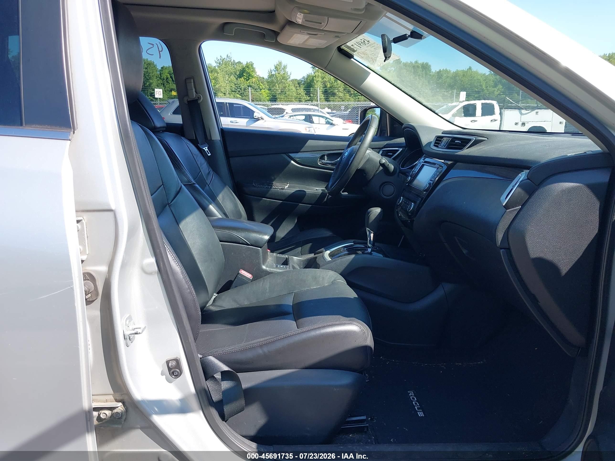 2015 Nissan Rogue Sl Silver vin: 5N1AT2MV0FC769873