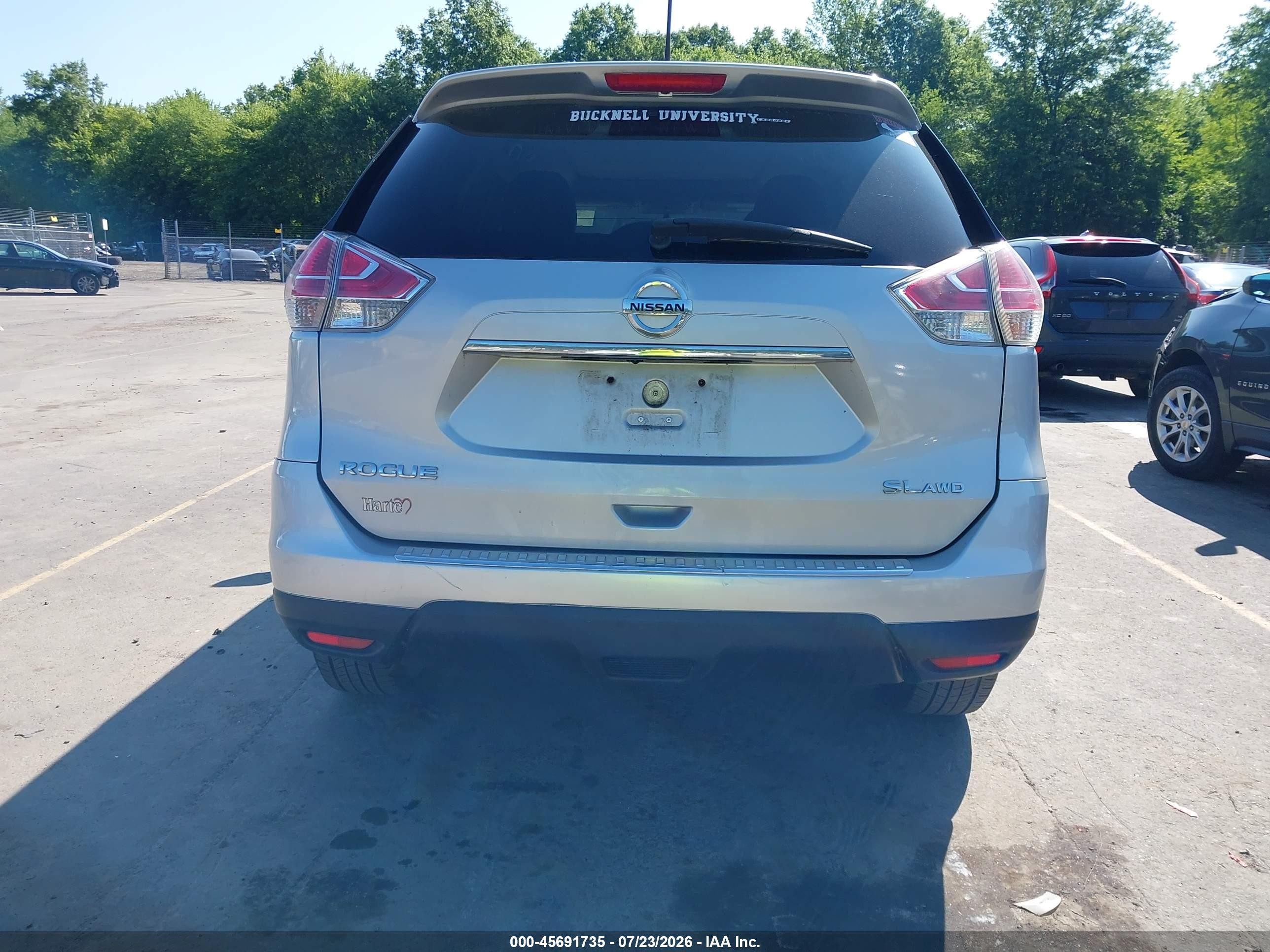 2015 Nissan Rogue Sl Silver vin: 5N1AT2MV0FC769873