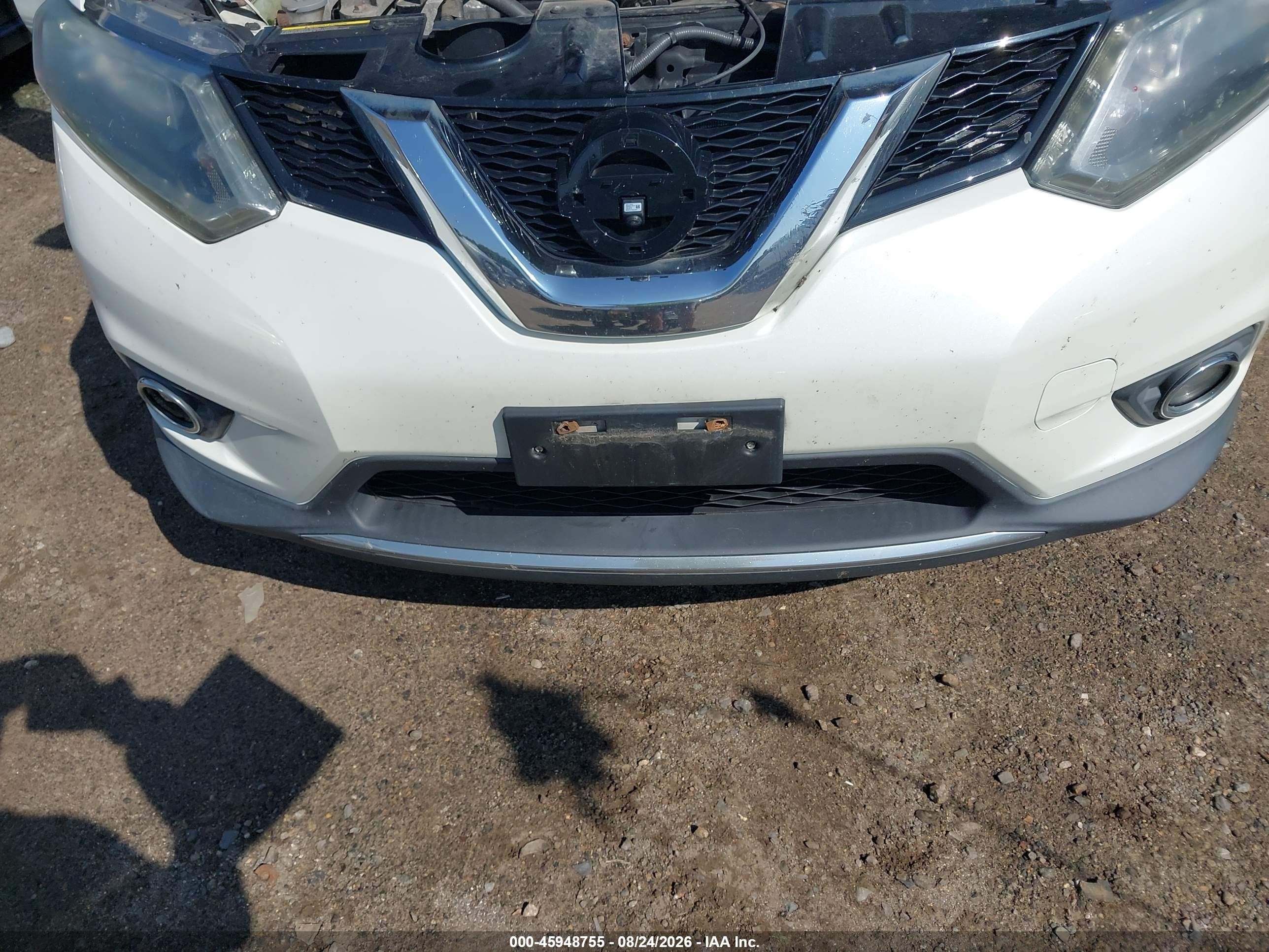 2015 Nissan Rogue Sv White vin: 5N1AT2MV0FC779092