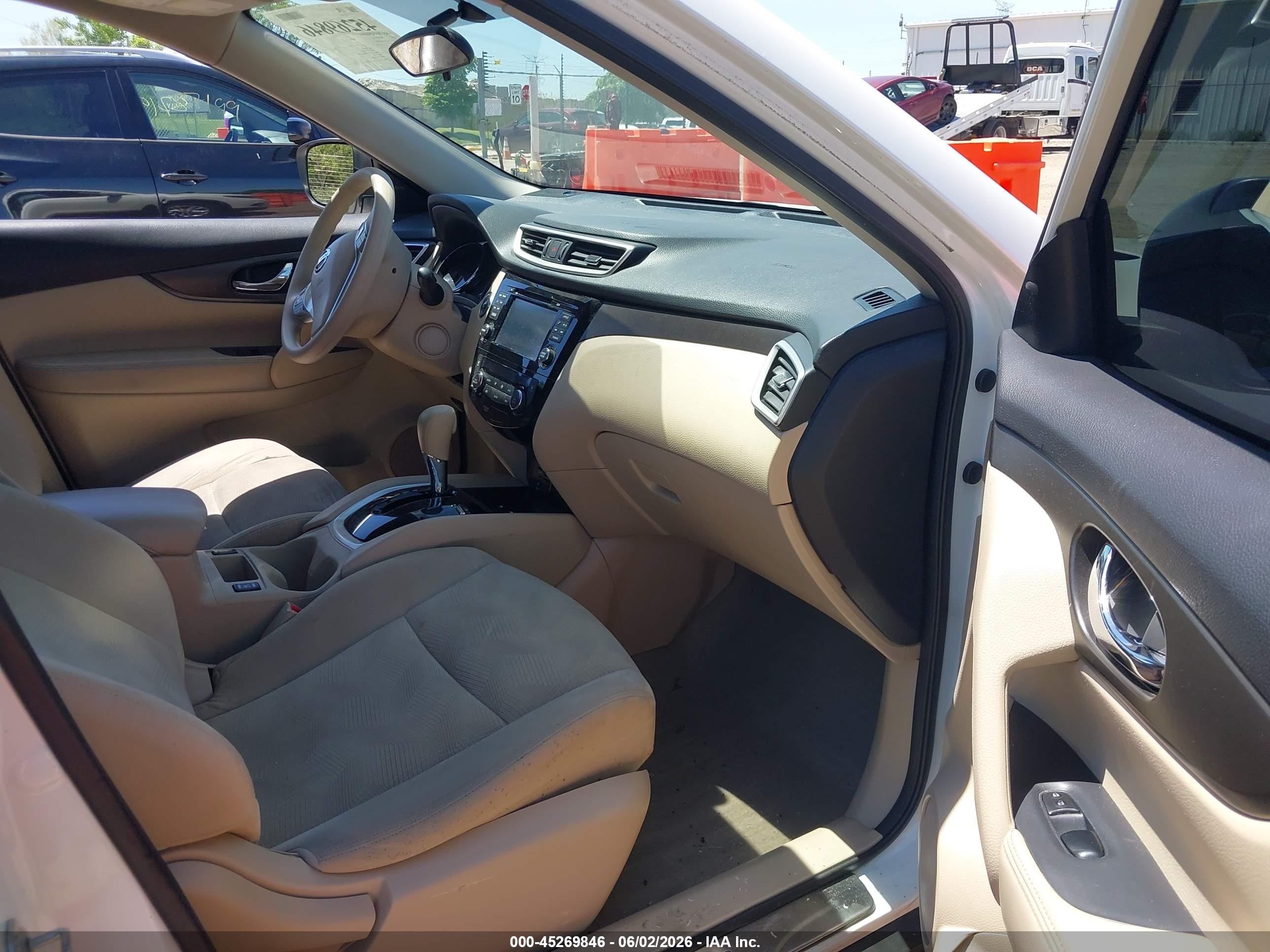 2015 Nissan Rogue Sv White vin: 5N1AT2MV0FC780498