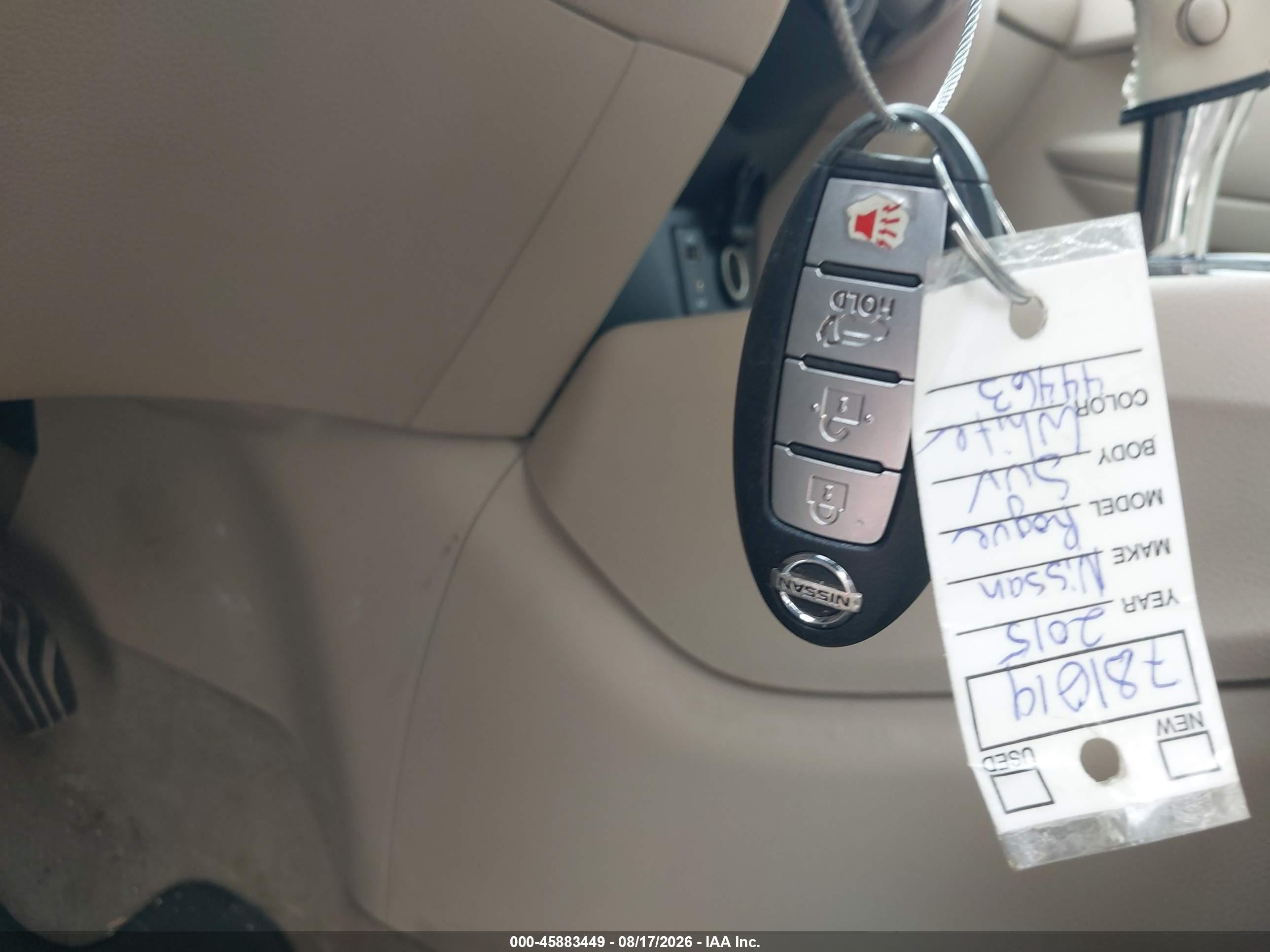 2015 Nissan Rogue Sl White vin: 5N1AT2MV0FC781019