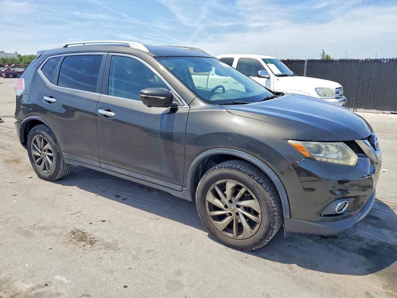 2015 Nissan Rogue Sl Green vin: 5N1AT2MV0FC782204