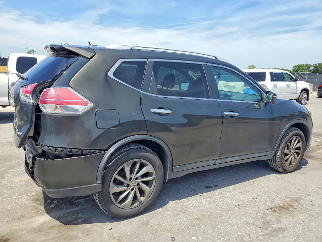 2015 Nissan Rogue Sl Green vin: 5N1AT2MV0FC782204