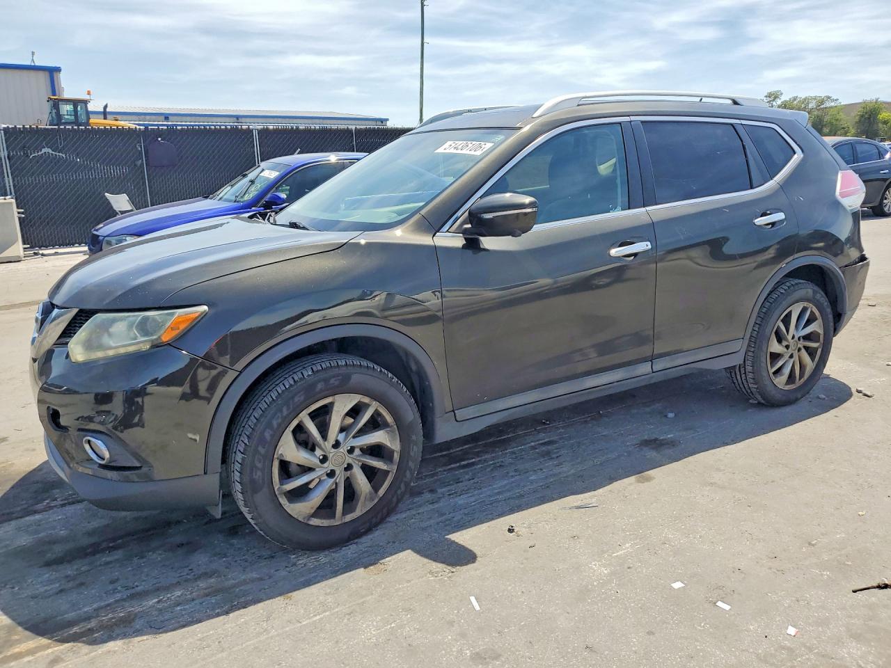 2015 Nissan Rogue Sl Green vin: 5N1AT2MV0FC782204