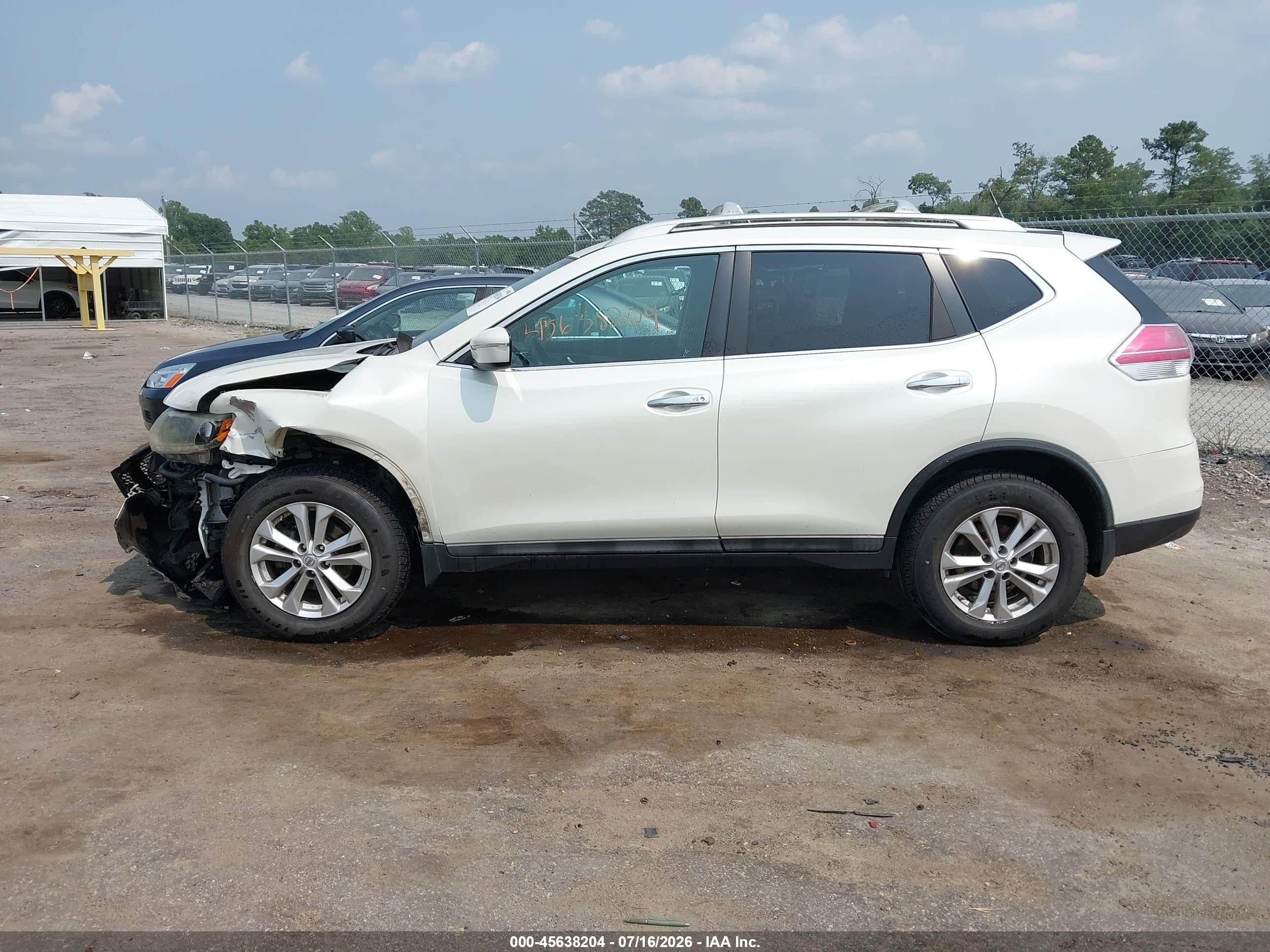 2015 Nissan Rogue Sv White vin: 5N1AT2MV0FC791629