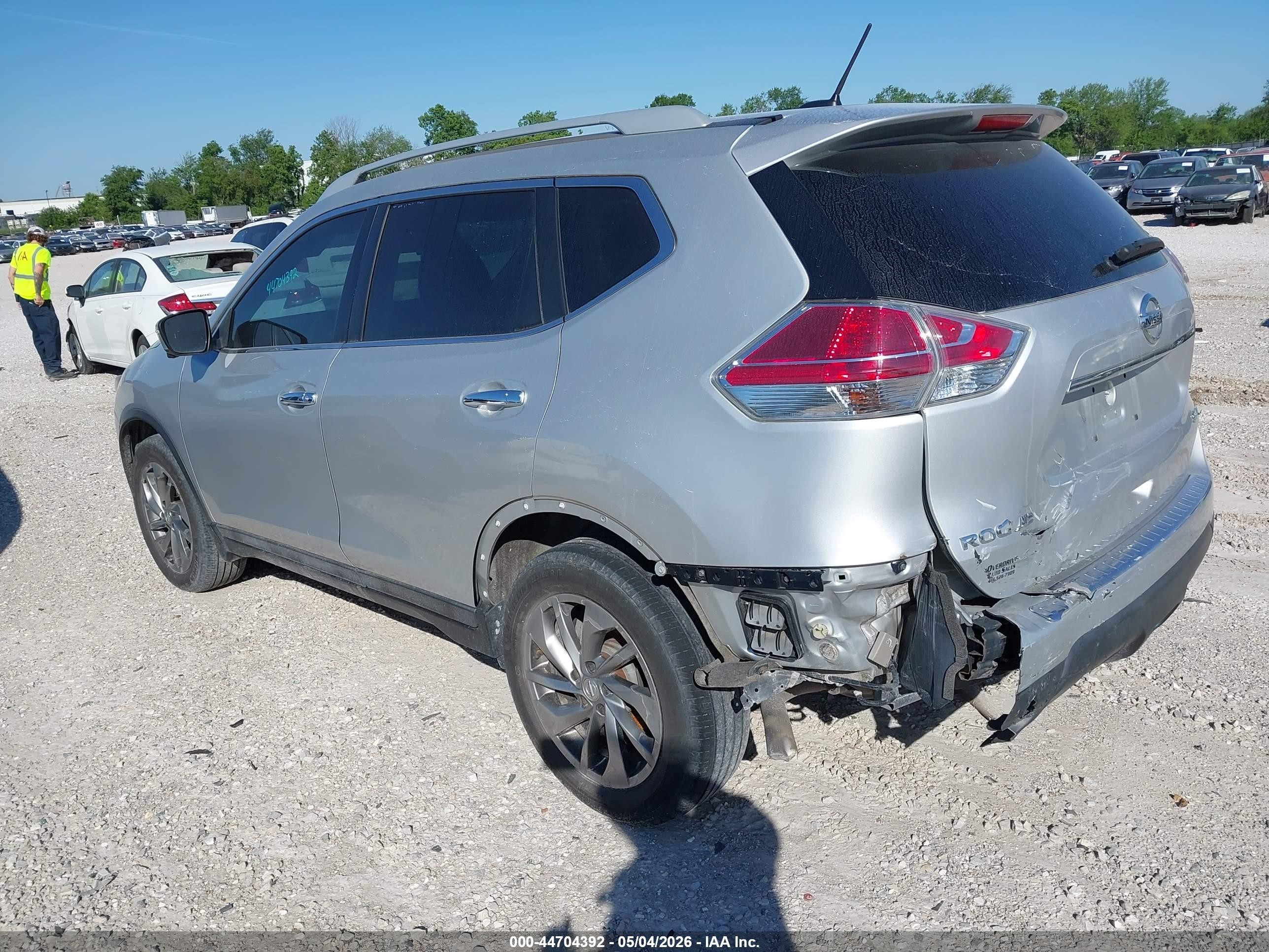 2015 Nissan Rogue Sl Silver vin: 5N1AT2MV0FC796328