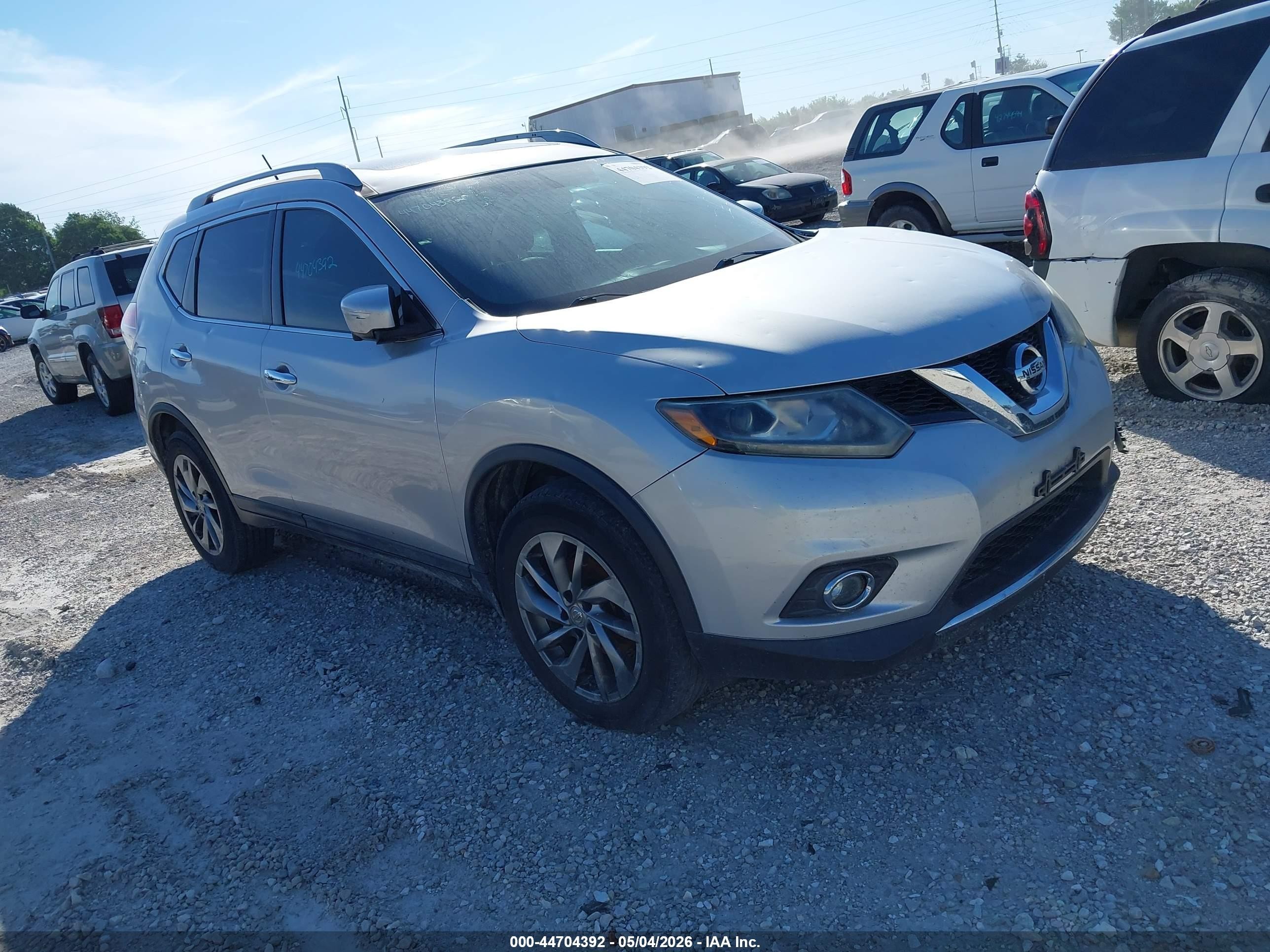 2015 Nissan Rogue Sl Silver vin: 5N1AT2MV0FC796328